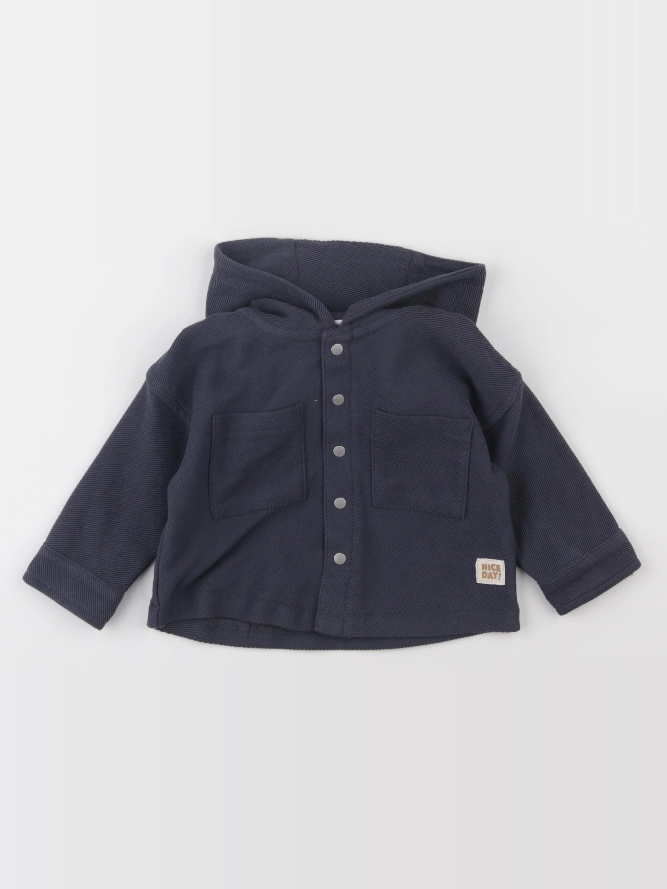 Vertbaudet - gilet bleu - 9 mois