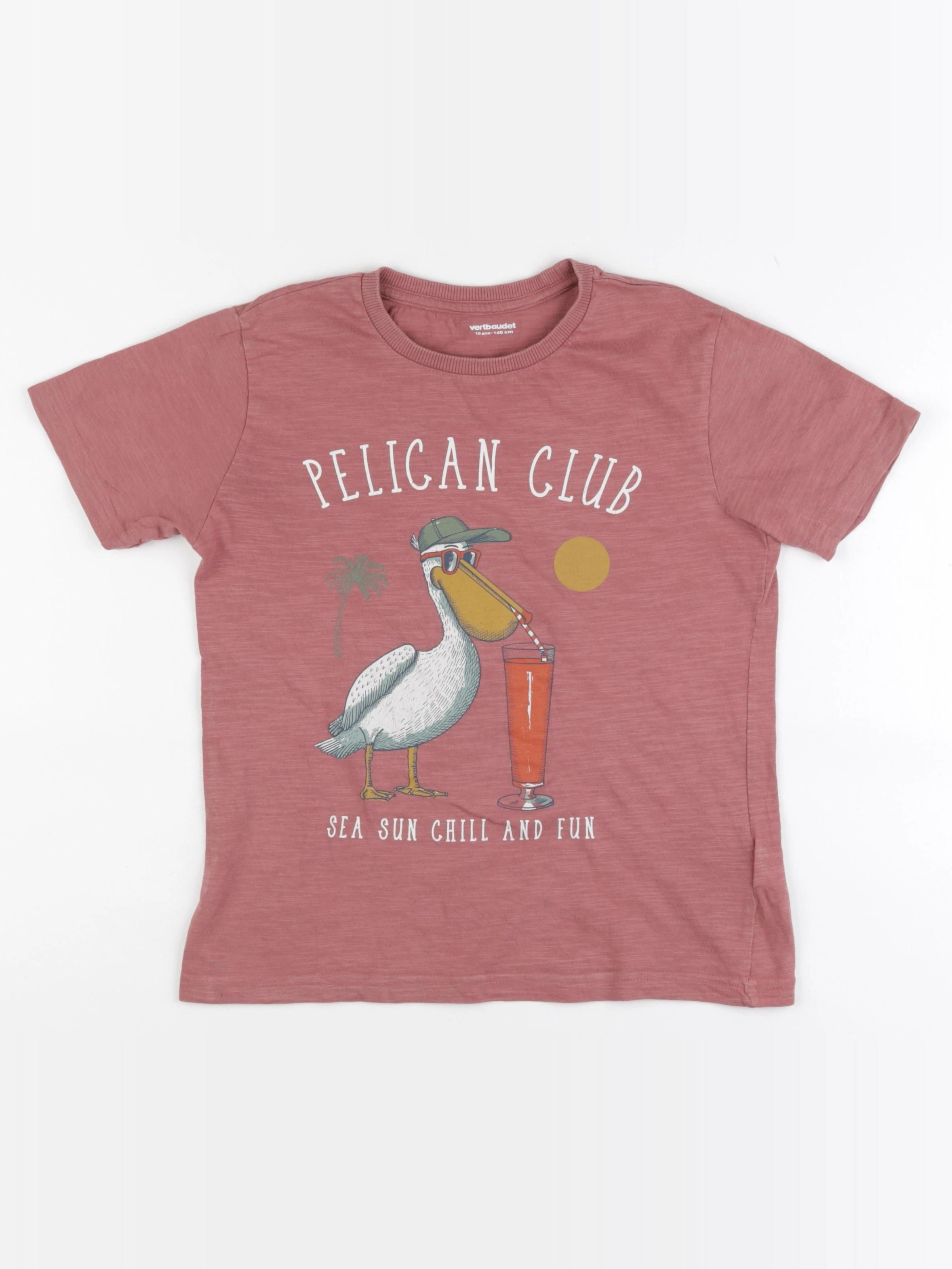 Vertbaudet - tee-shirt rose - 10 ans