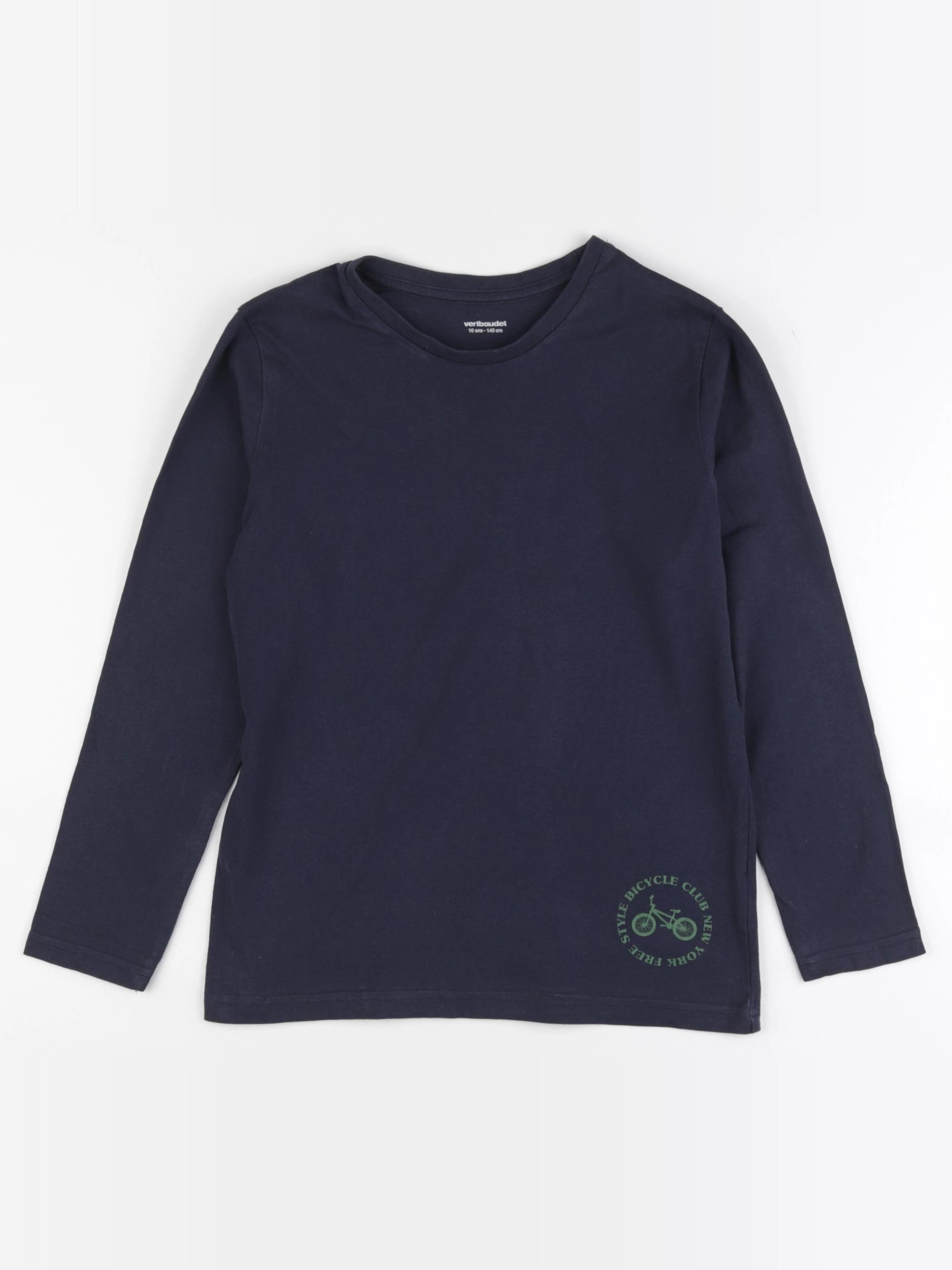 Vertbaudet - tee-shirt bleu - 10 ans