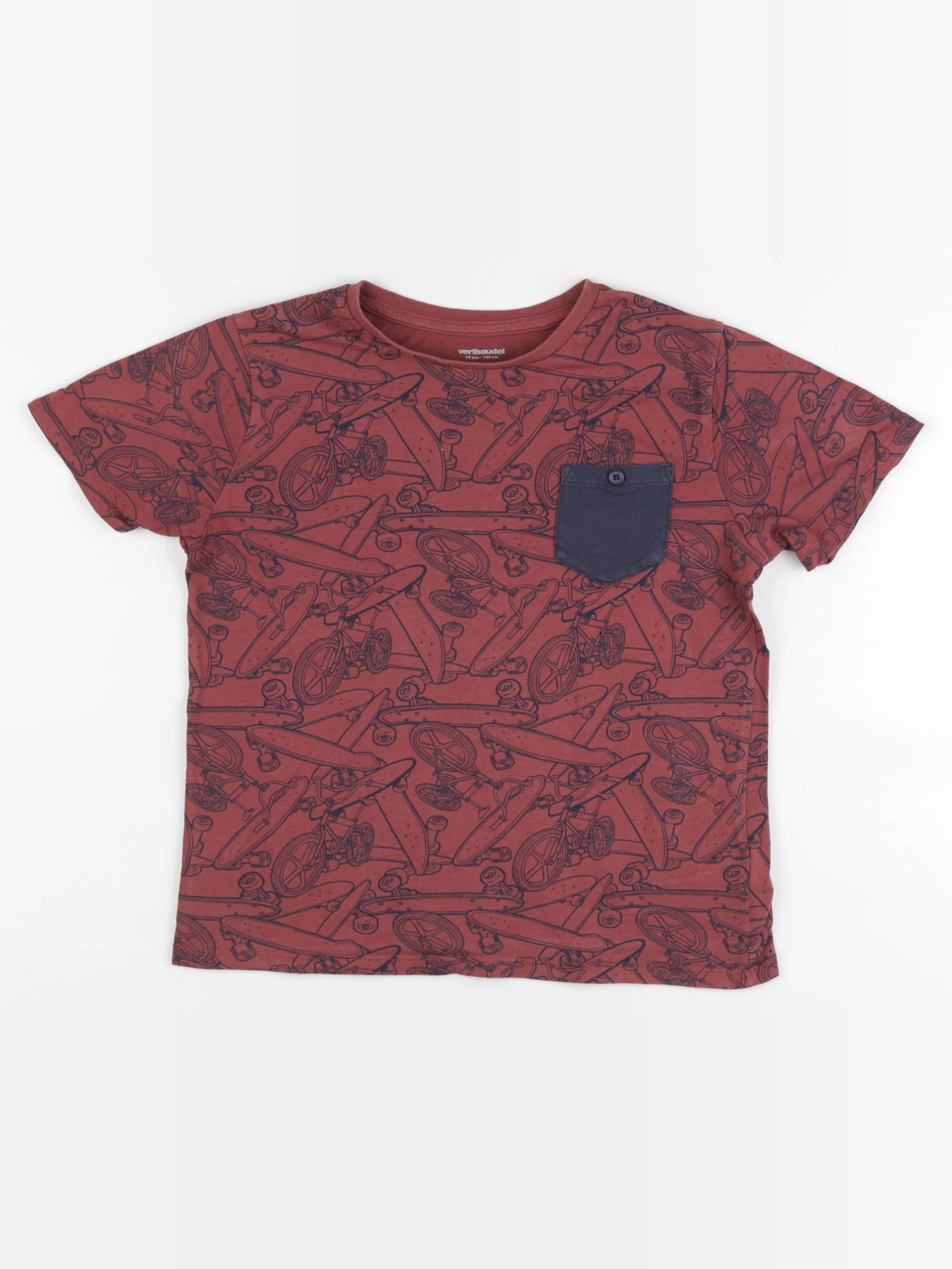 Vertbaudet - tee-shirt rouge - 10 ans