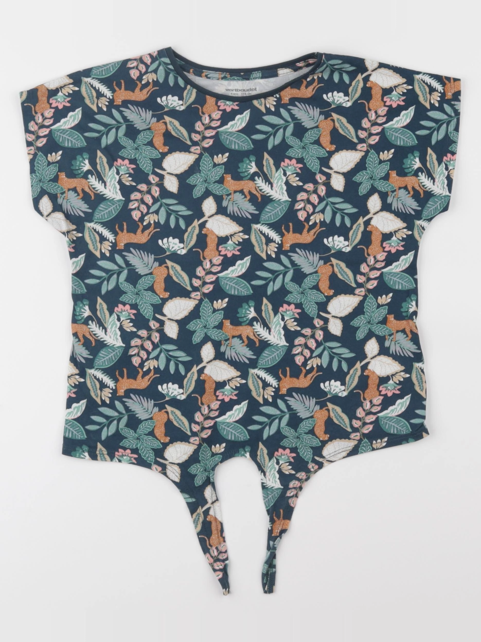 Vertbaudet - tee-shirt bleu - 6 ans