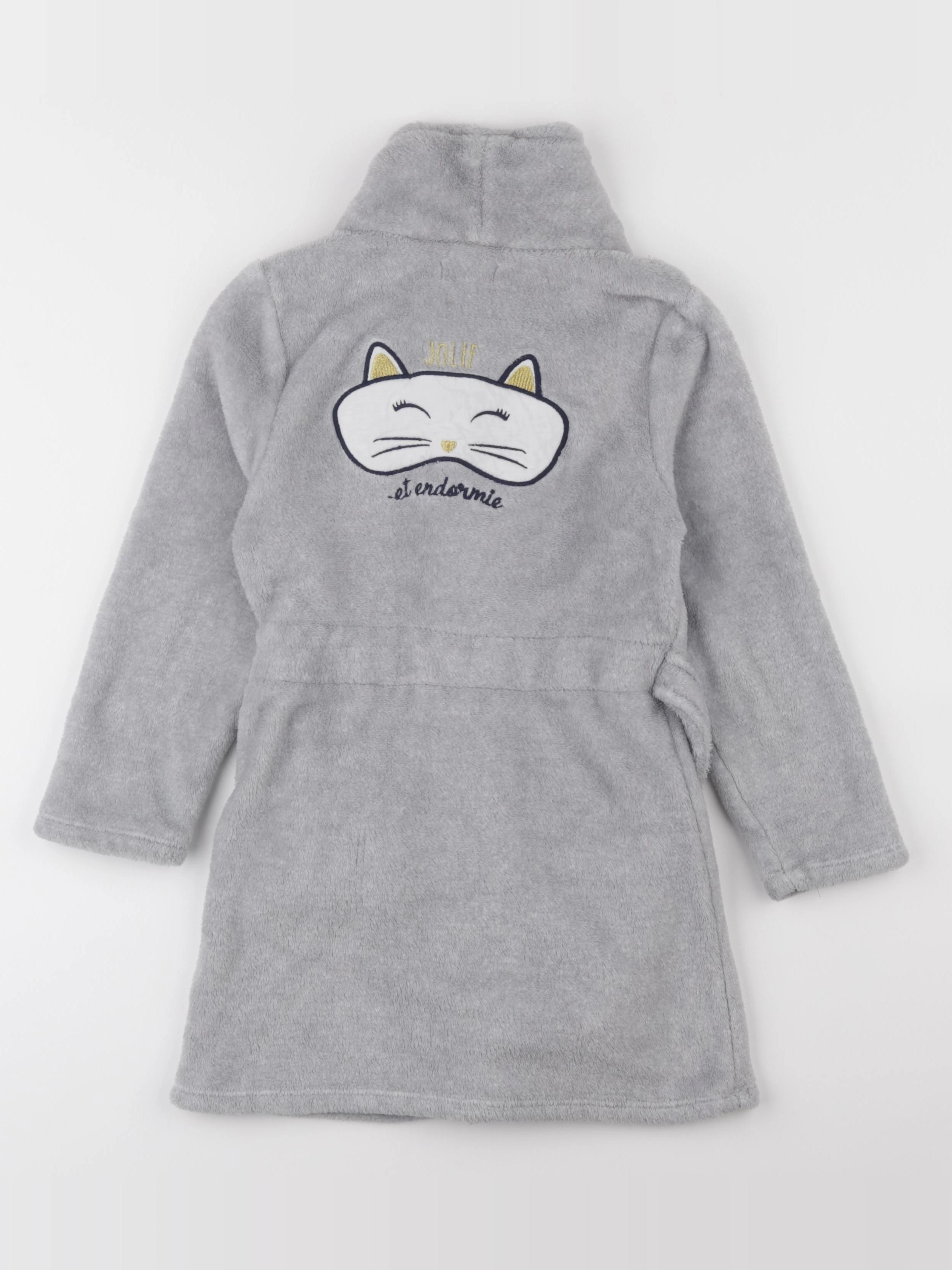 Vertbaudet - robe de chambre gris - 6 ans