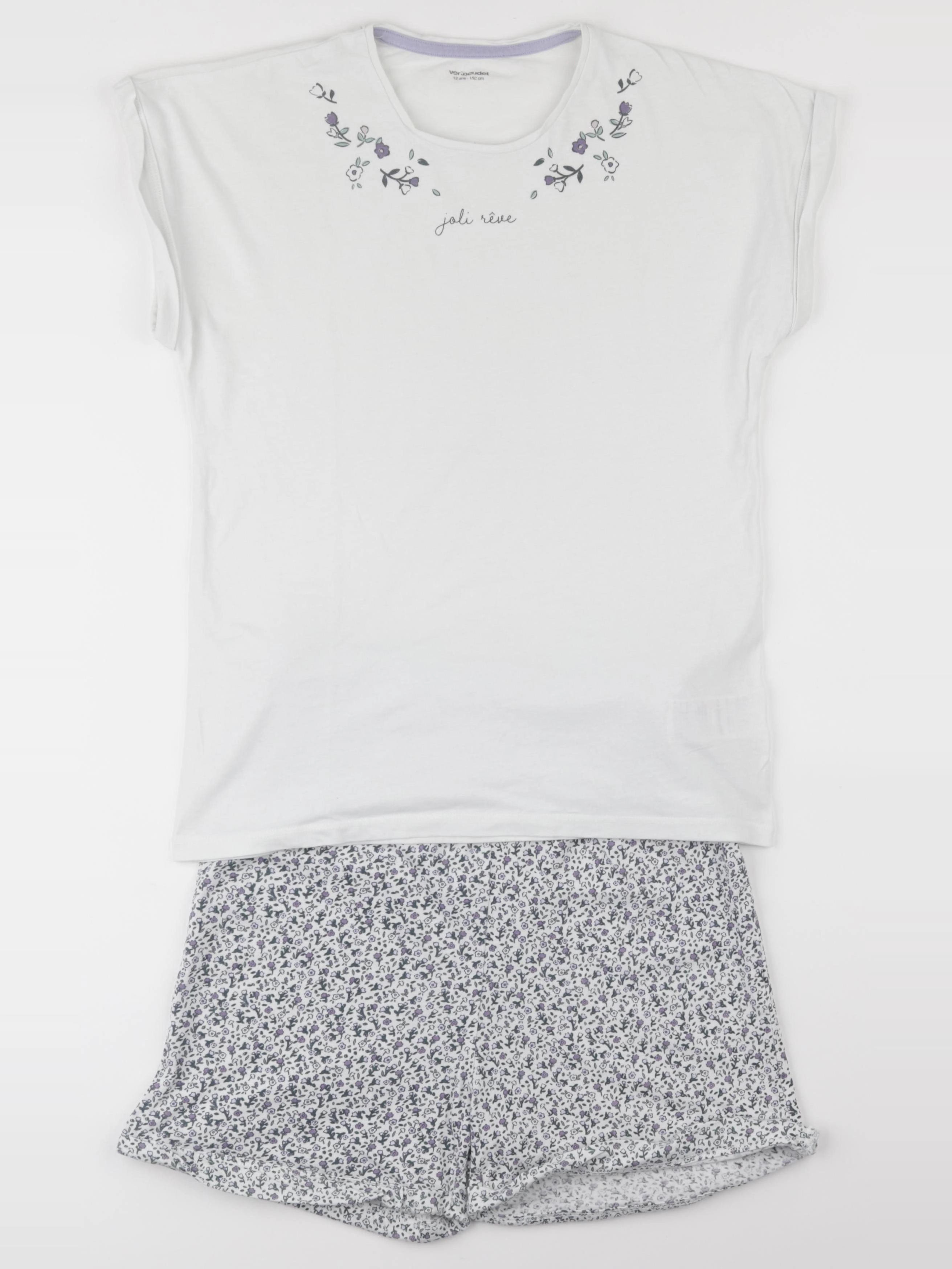 Vertbaudet - ensemble blanc - 12 ans