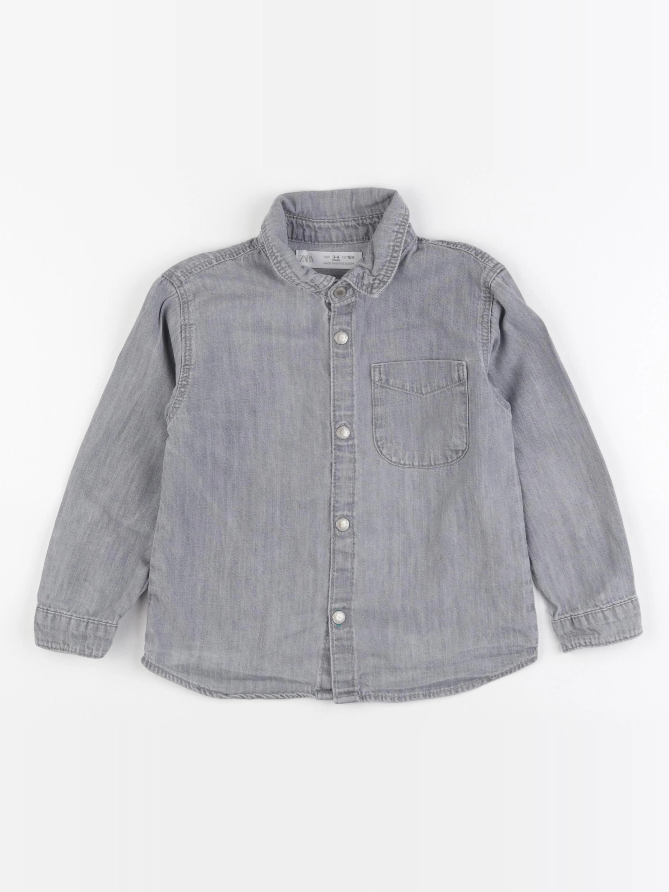 Zara - chemise gris - 3/4 ans