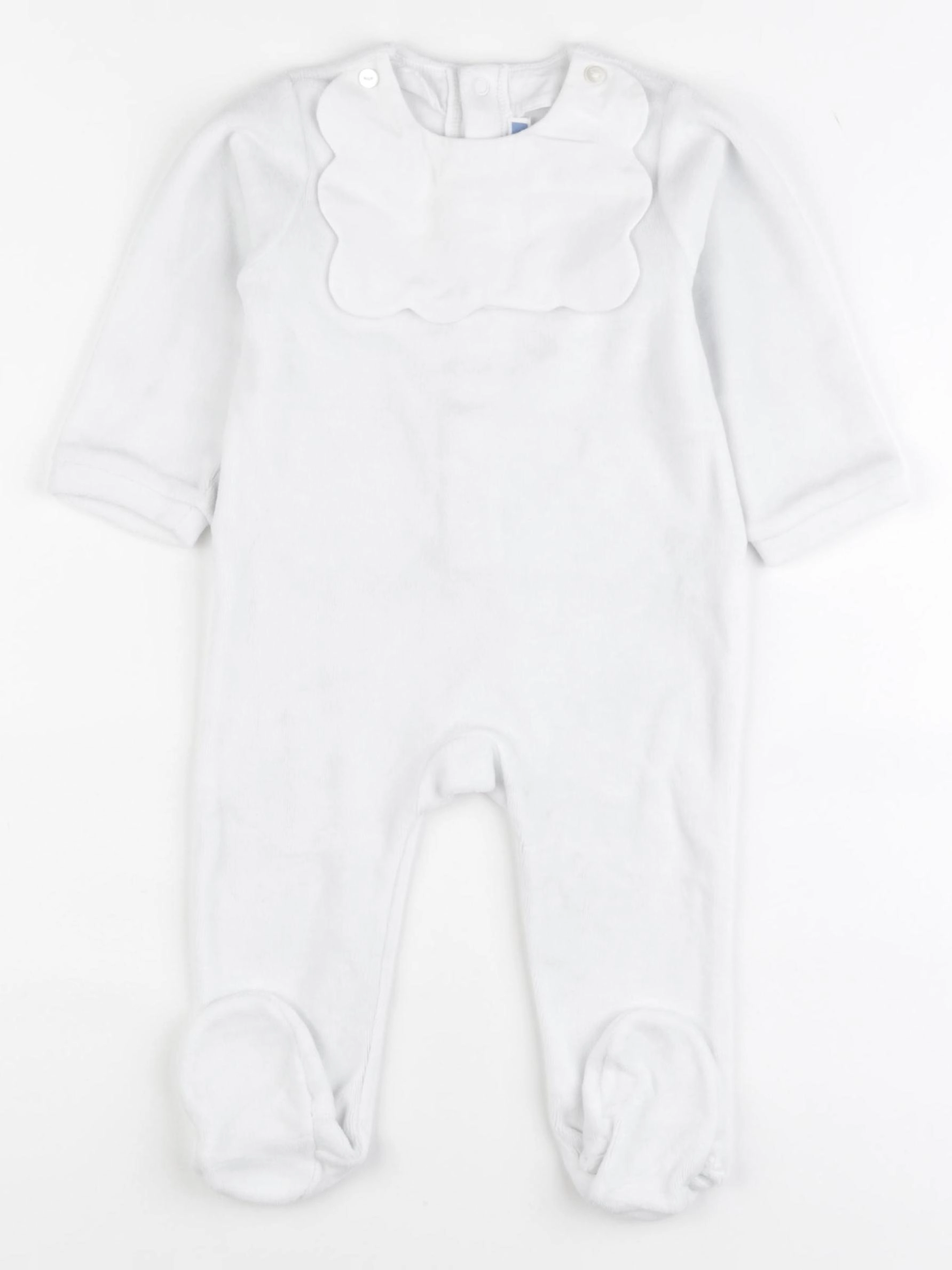 Jacadi - pyjama velours blanc - 12 mois