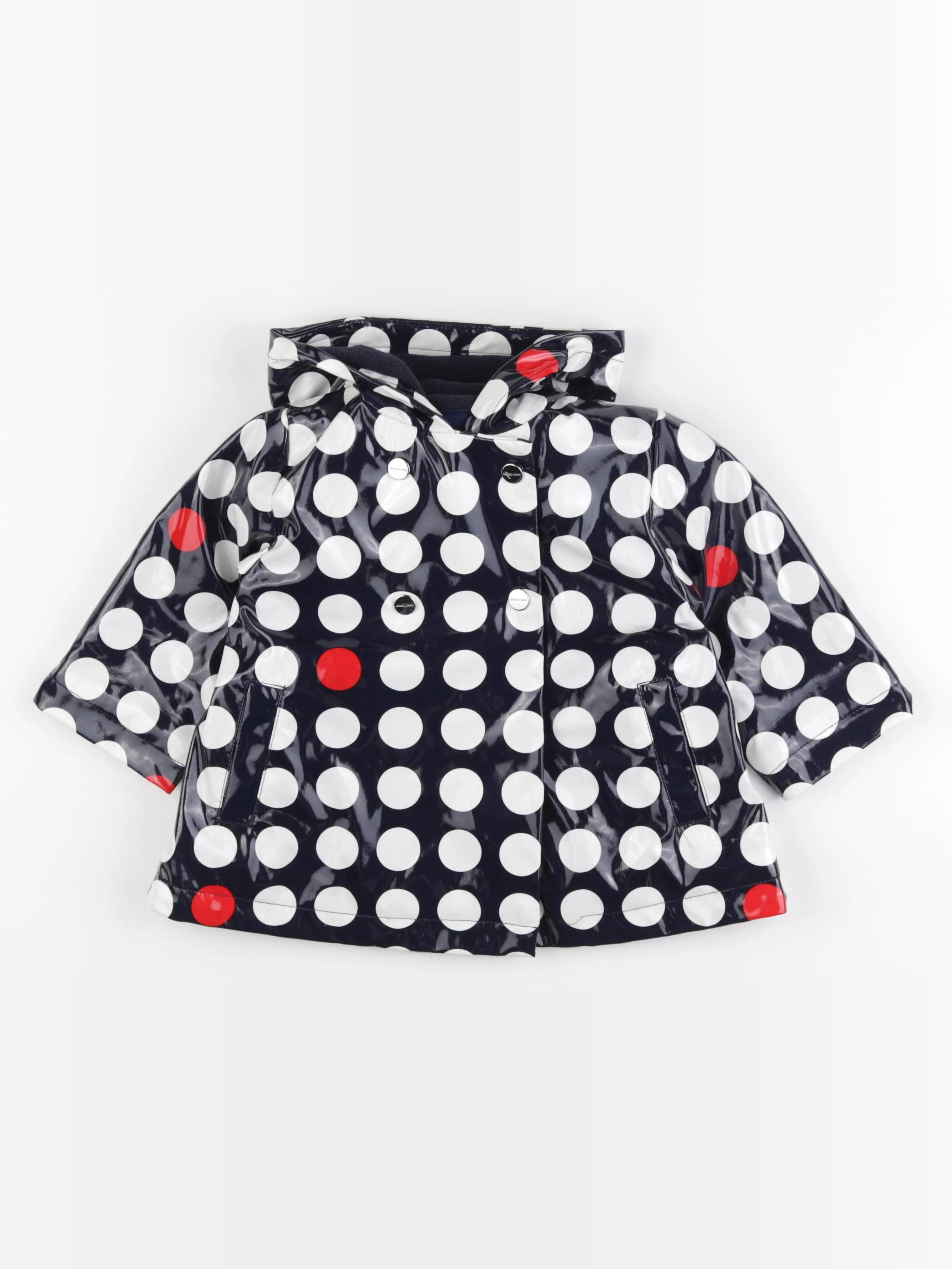 Jacadi - imperméable bleu, blanc - 12 mois