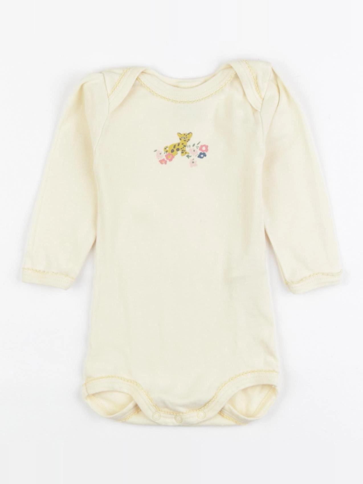 Petit Bateau - body jaune - 6 mois