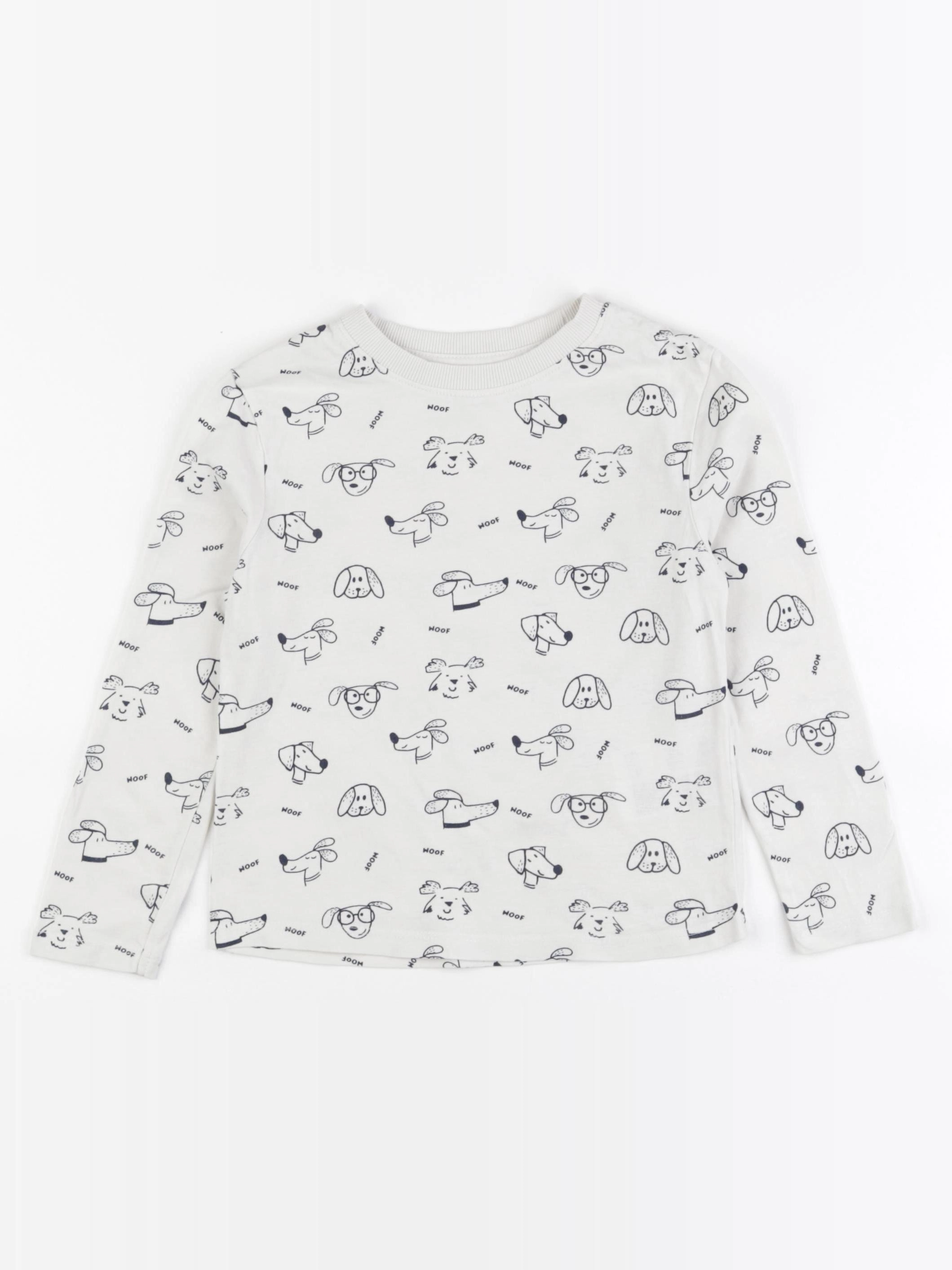 La Redoute - tee-shirt blanc, bleu - 5 ans