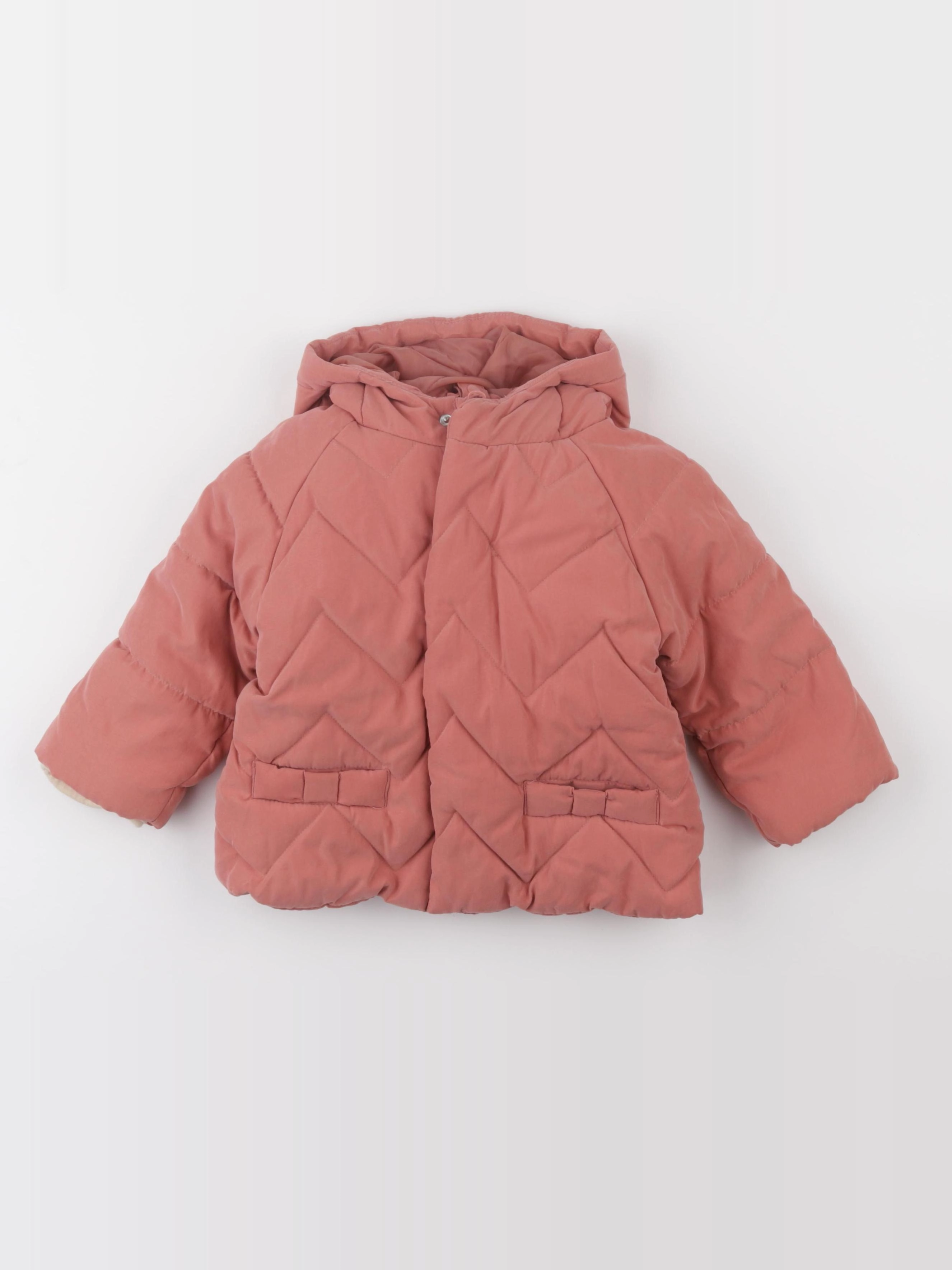 Vertbaudet - doudoune doublure amovible rose - 18 mois