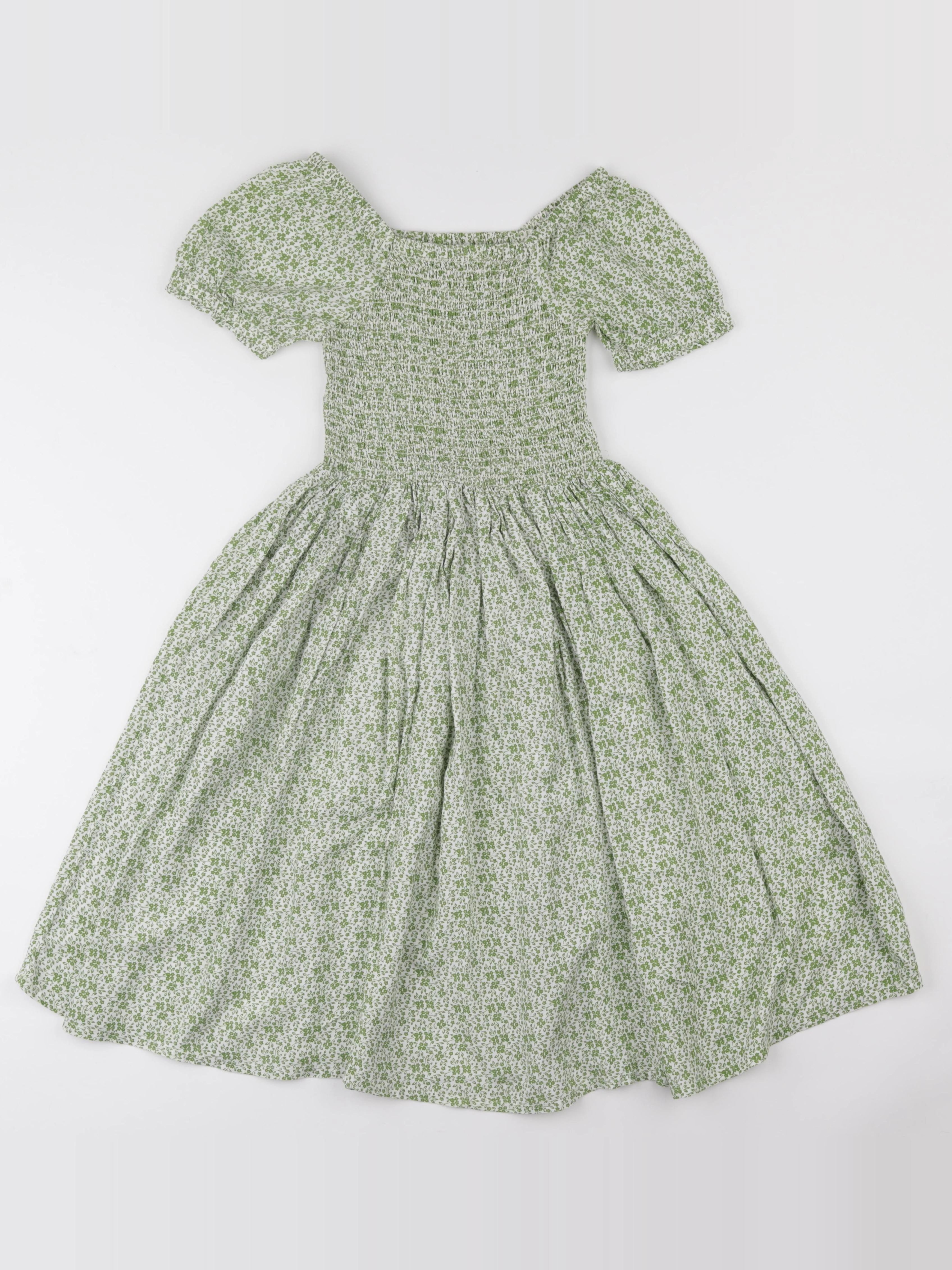 Monoprix - robe vert - 8 ans