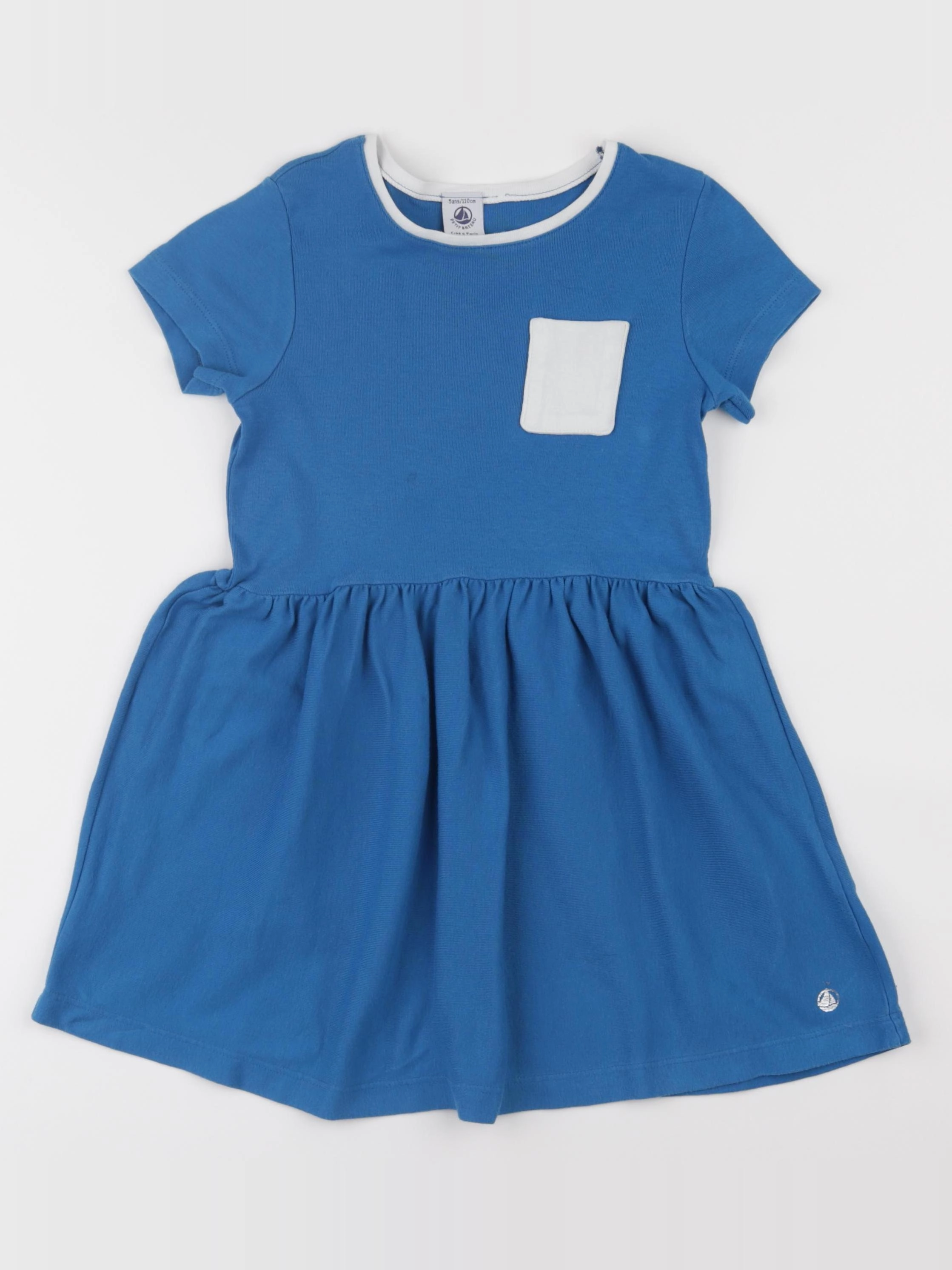 Petit Bateau - robe bleu - 5 ans
