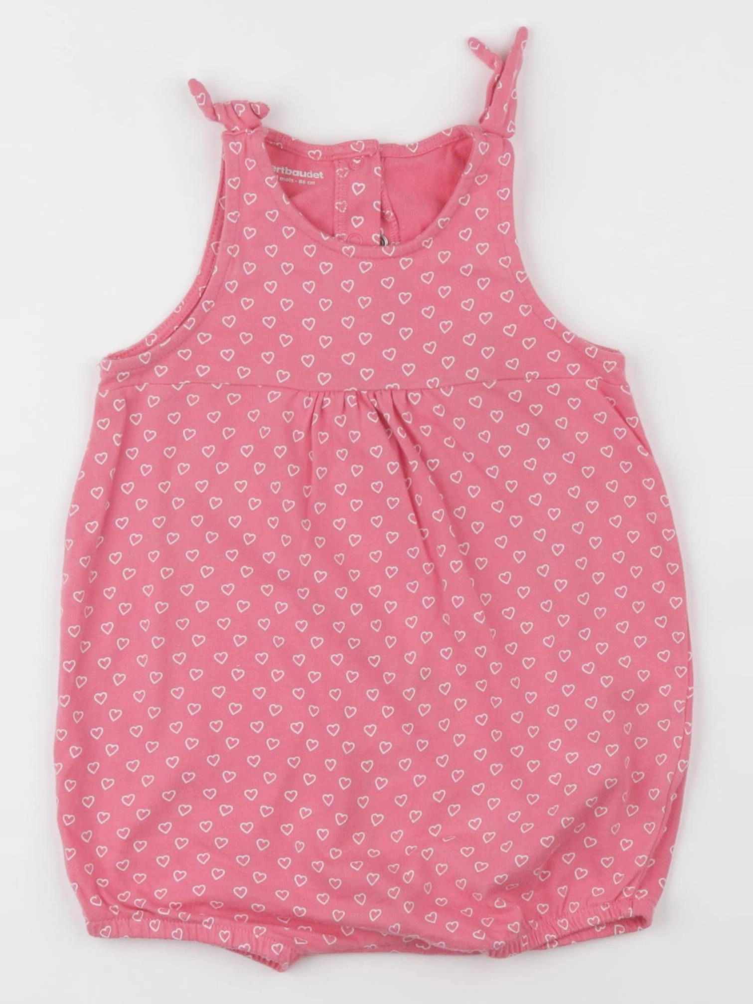 Vertbaudet - combinaison rose - 24 mois