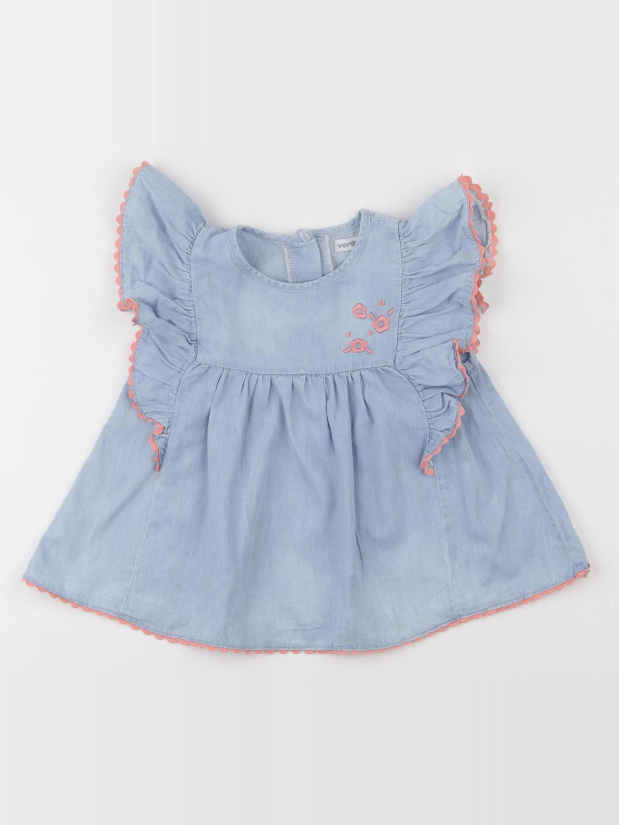 Vertbaudet - blouse bleu - 2 ans