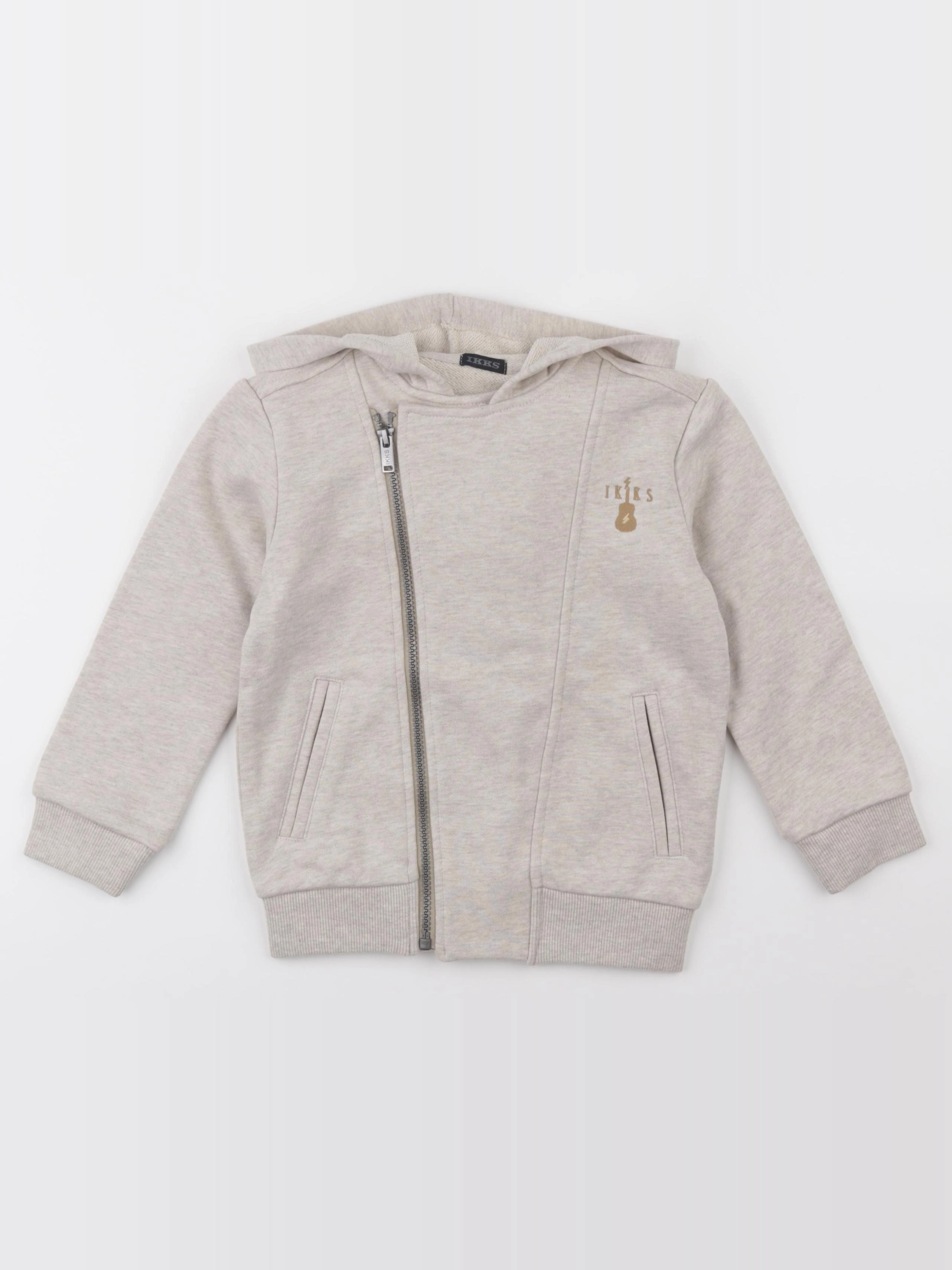 IKKS - sweat imprimé au dos beige - 4 ans