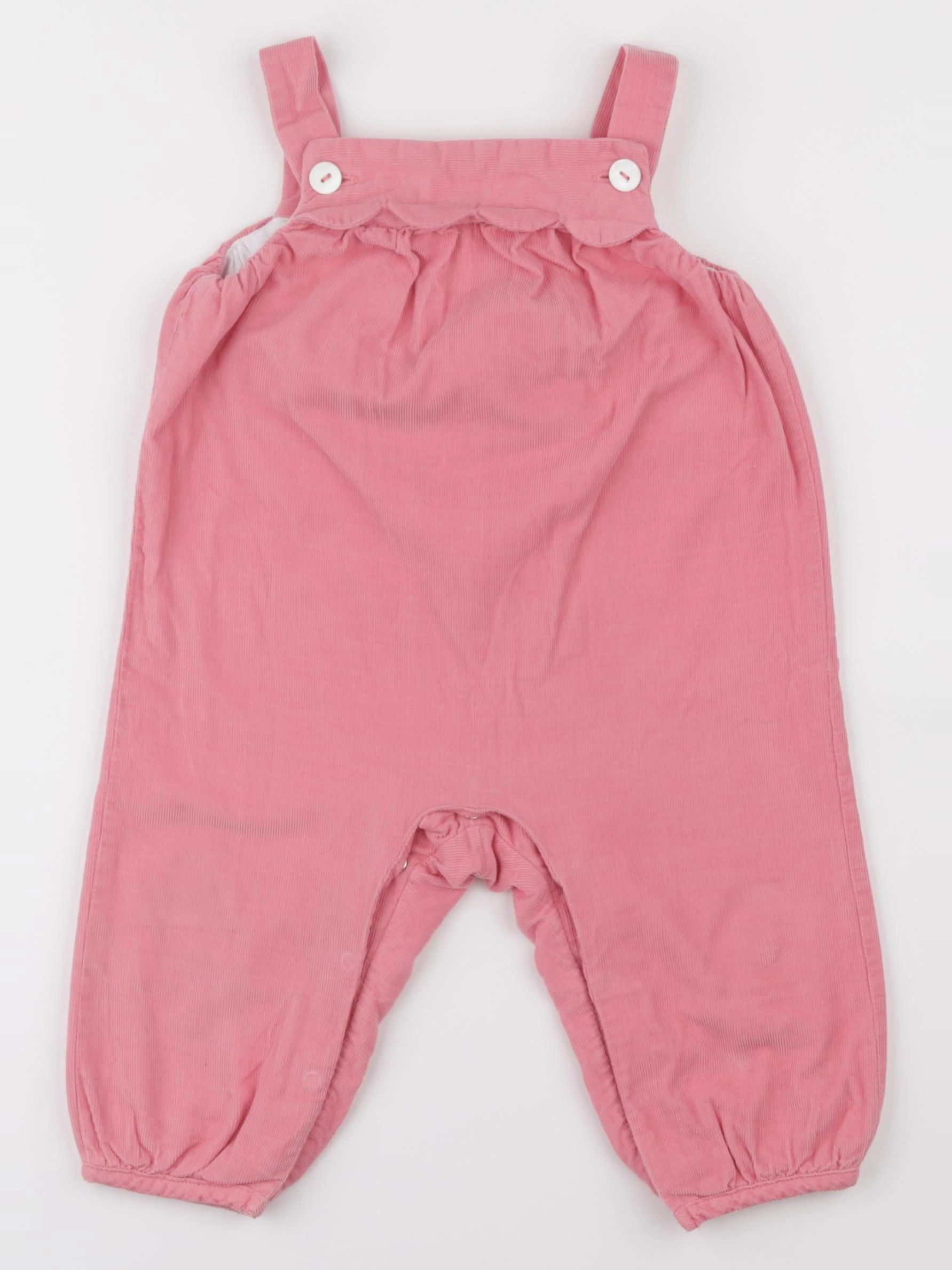 Jacadi - salopette doublé rose - 12 mois