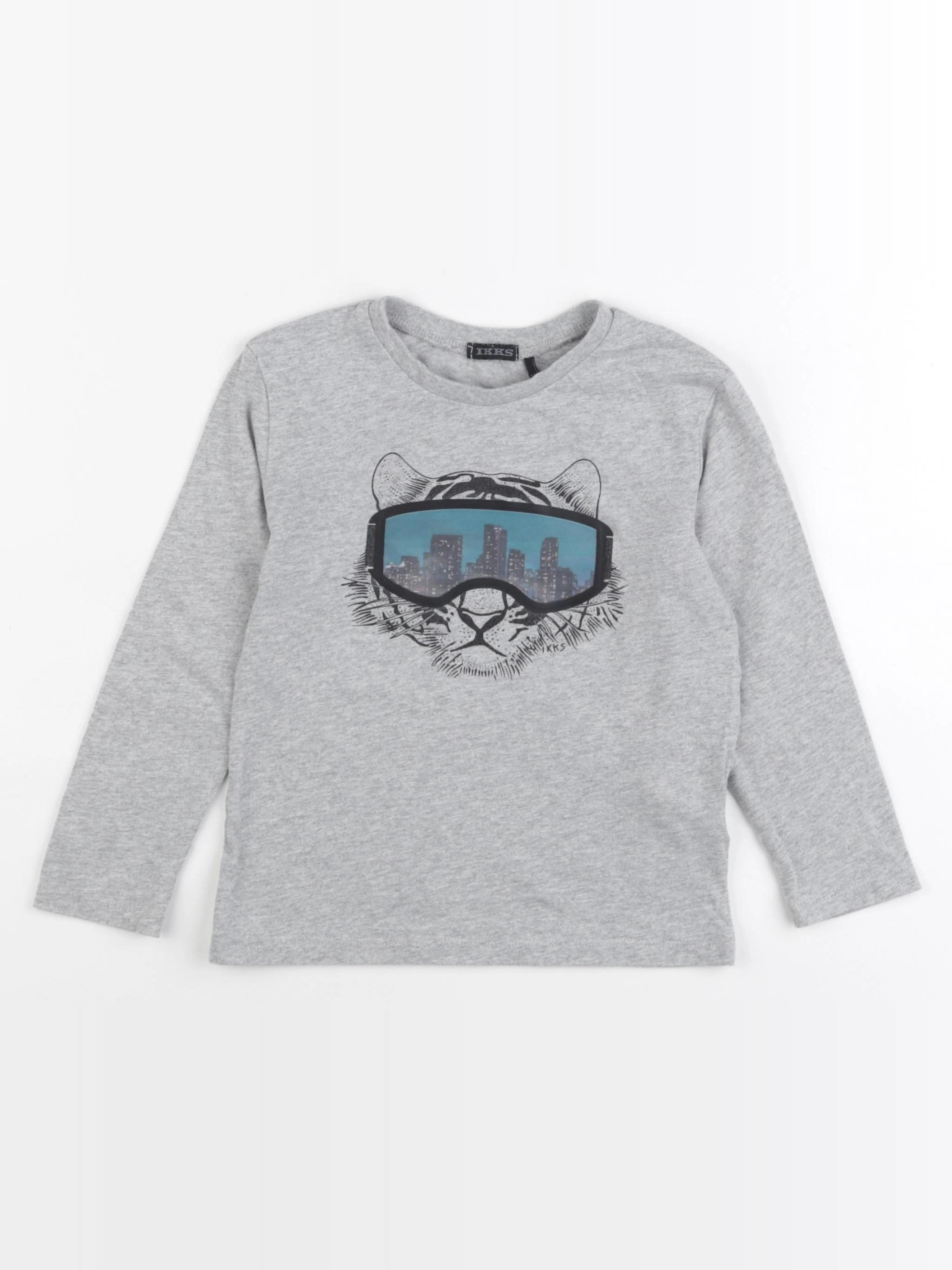 IKKS - tee-shirt gris - 4 ans