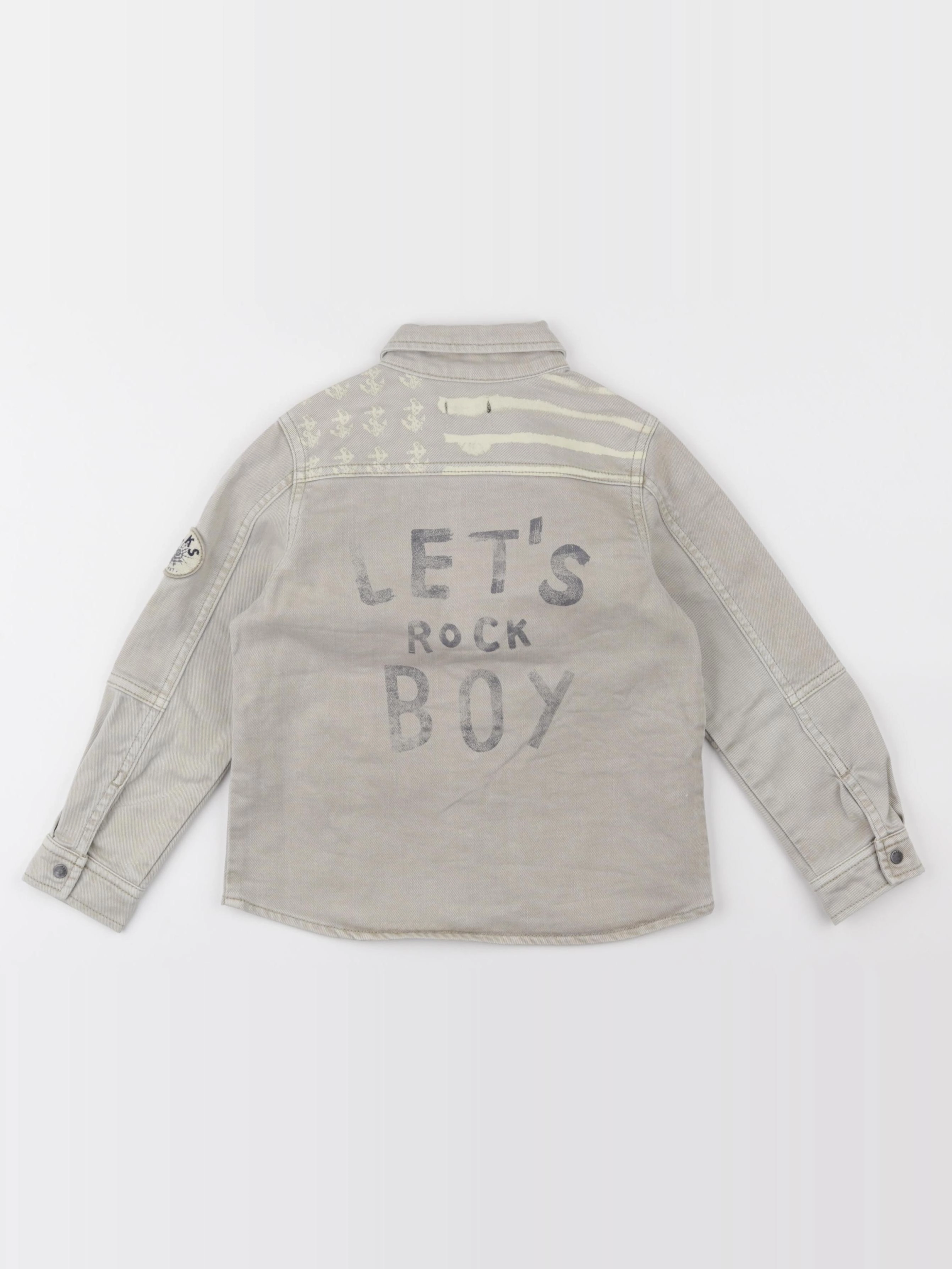 IKKS - chemise imprimé au dos beige - 3 ans