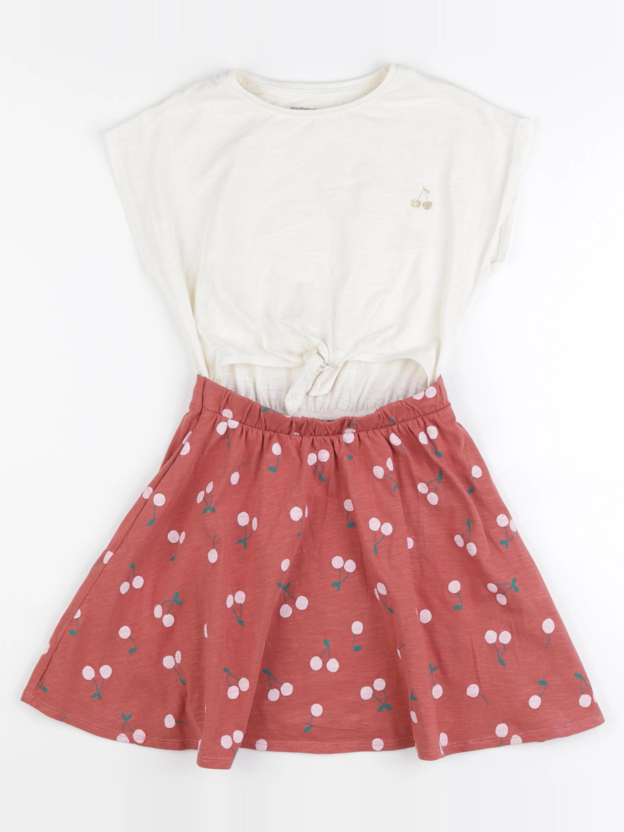 Vertbaudet - robe beige - 6 ans