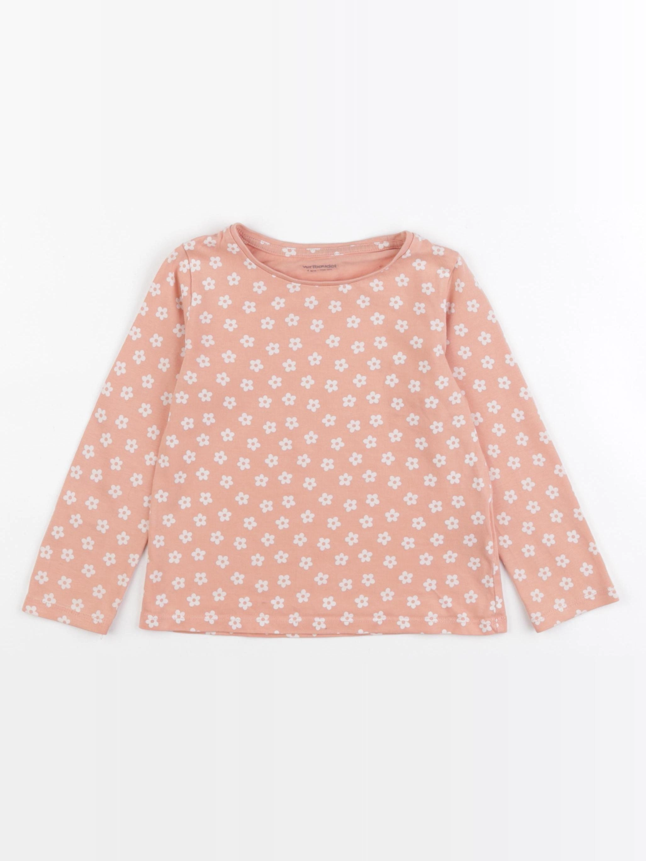 Vertbaudet - tee-shirt rose - 4 ans