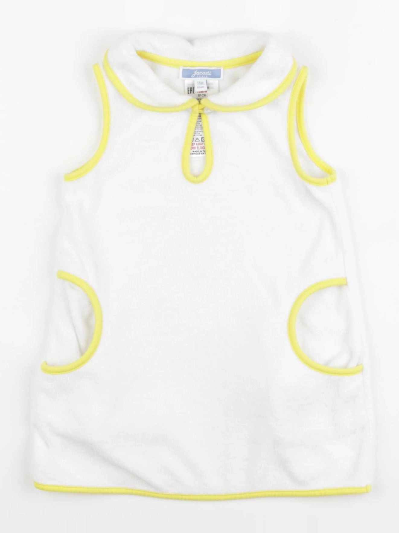 Jacadi - robe blanc, jaune - 18 mois
