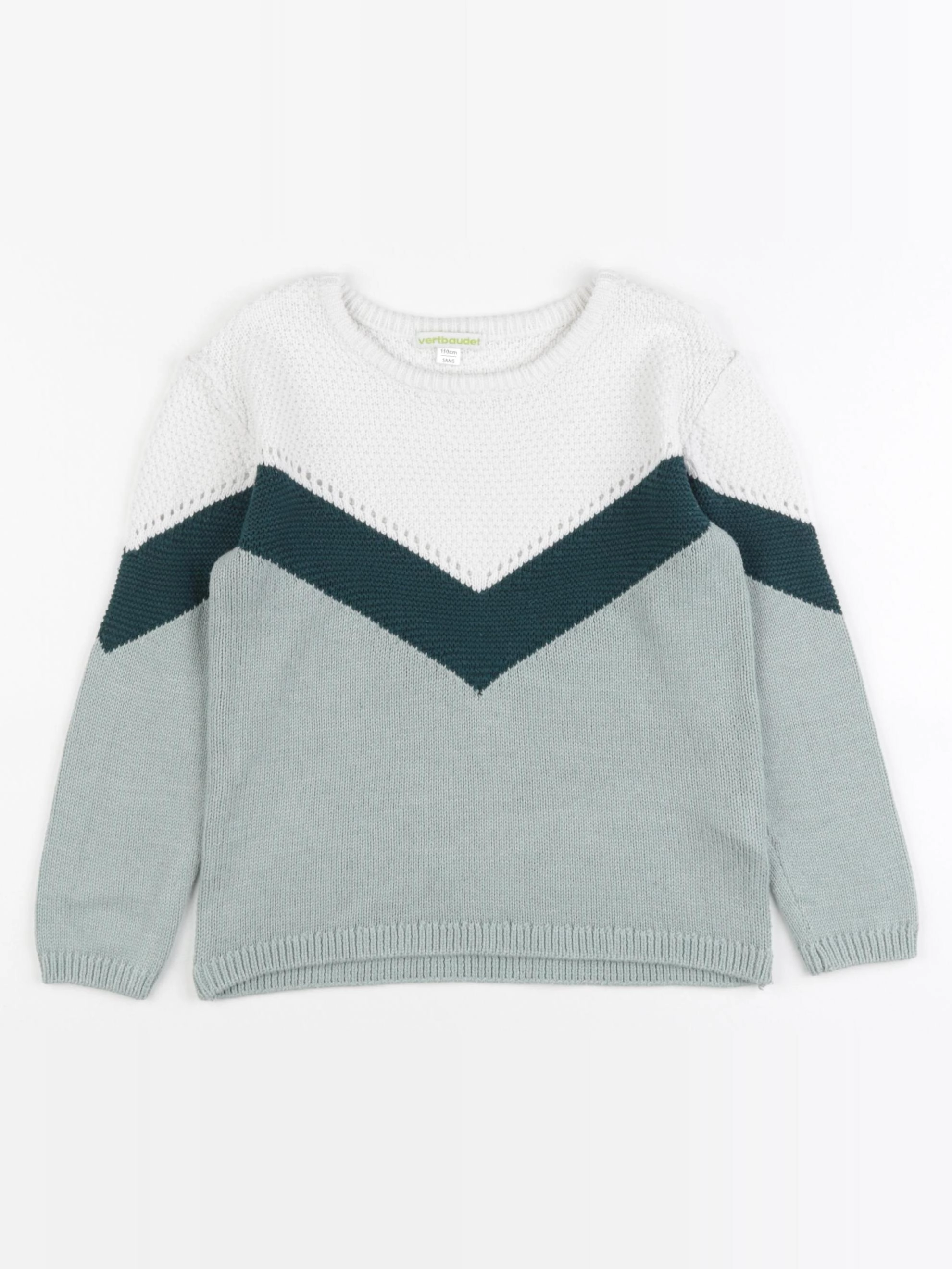 Vertbaudet - pull vert - 5 ans