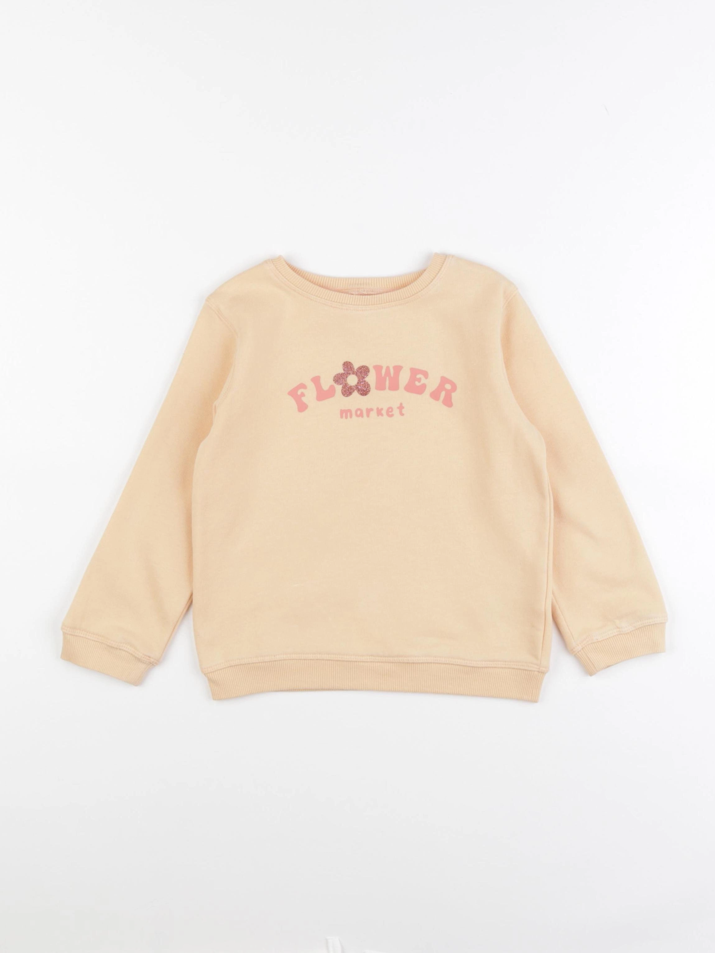Vertbaudet - sweat orange - 5 ans
