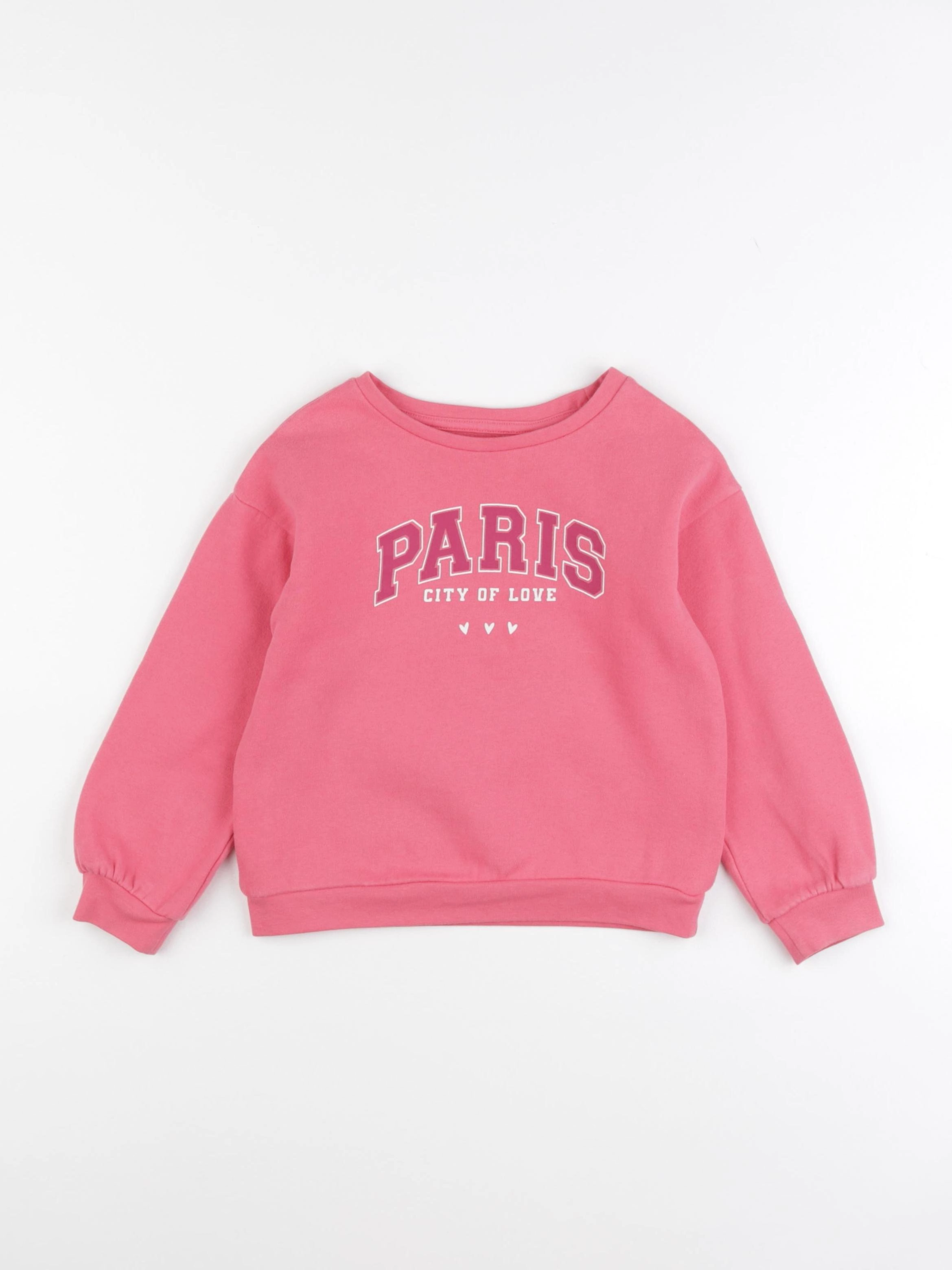 Vertbaudet - sweat rose - 5 ans