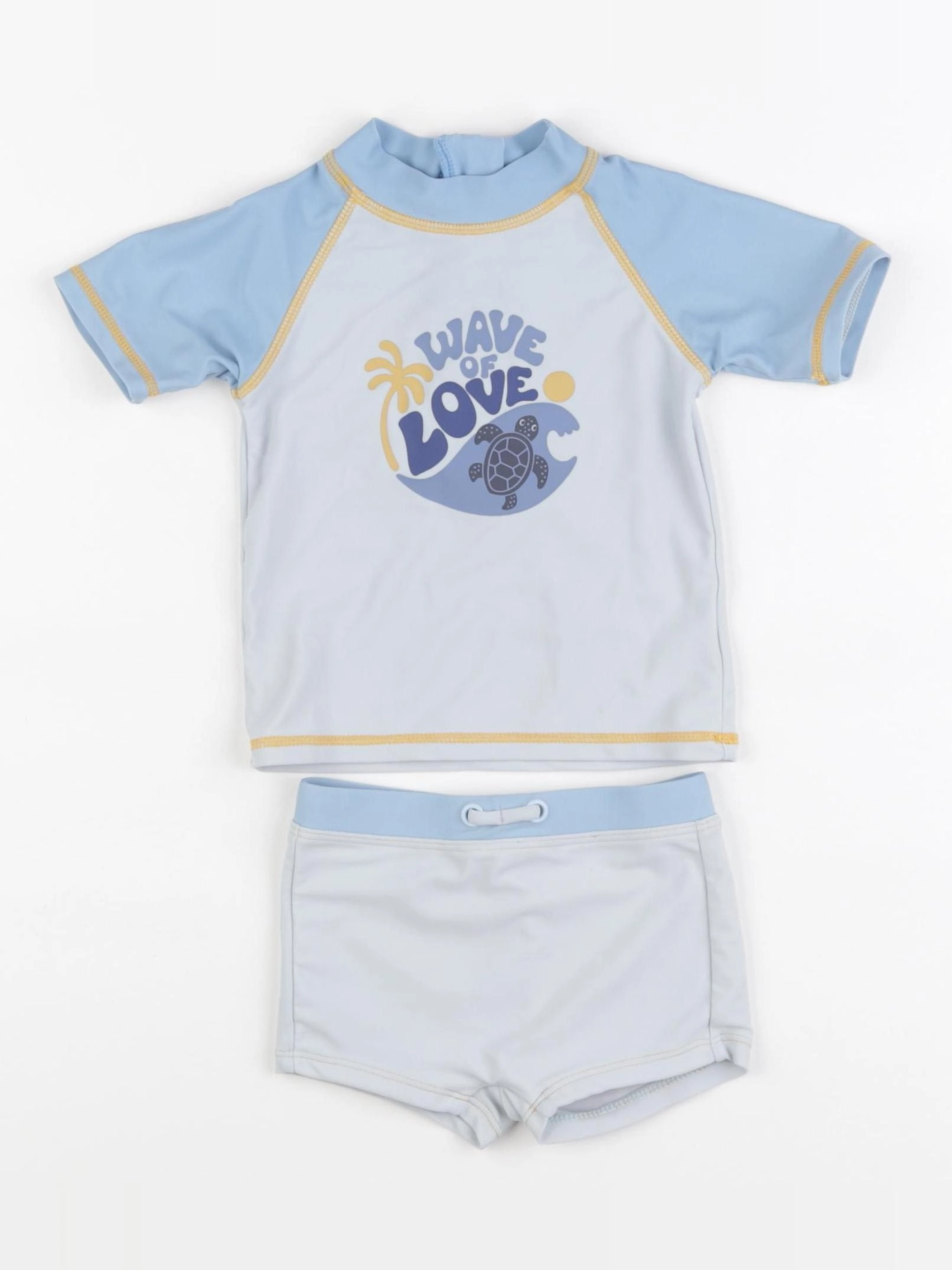 Vertbaudet - maillot de bain bleu - 9 mois