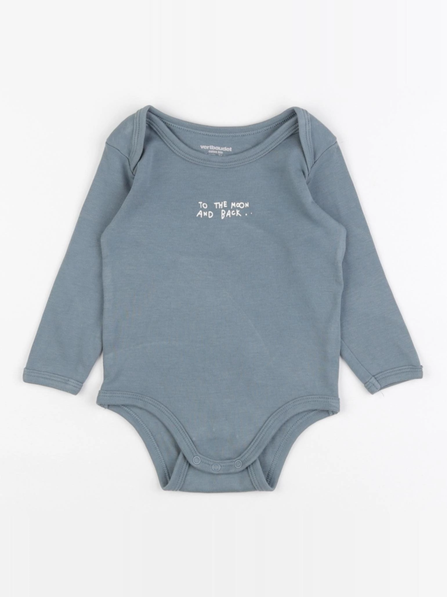 Vertbaudet - body bleu - 12 mois