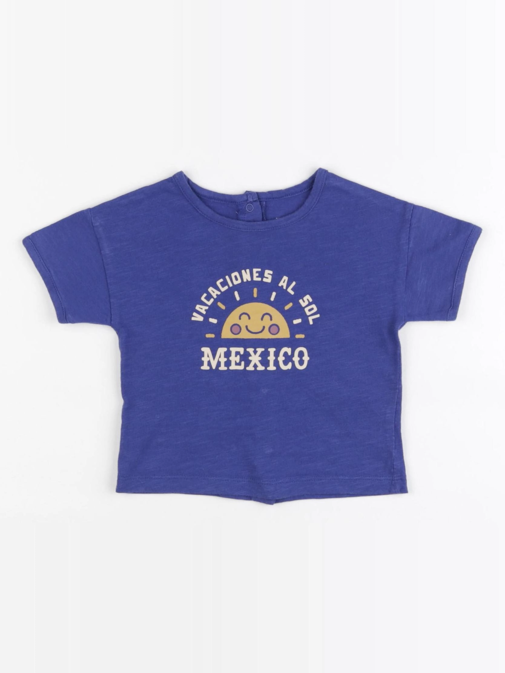 Vertbaudet - tee-shirt bleu - 9 mois