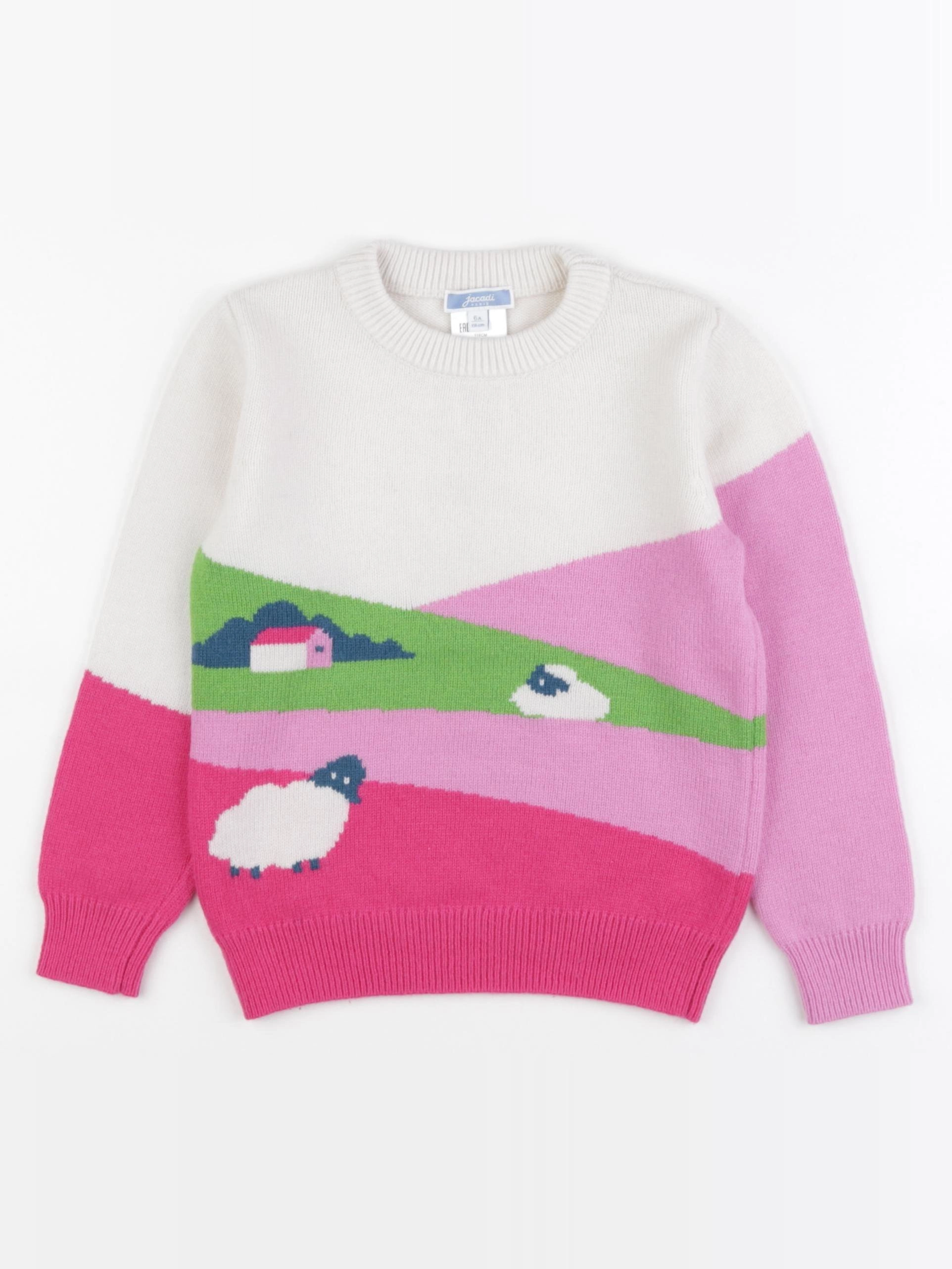 Jacadi - pull rose - 6 ans