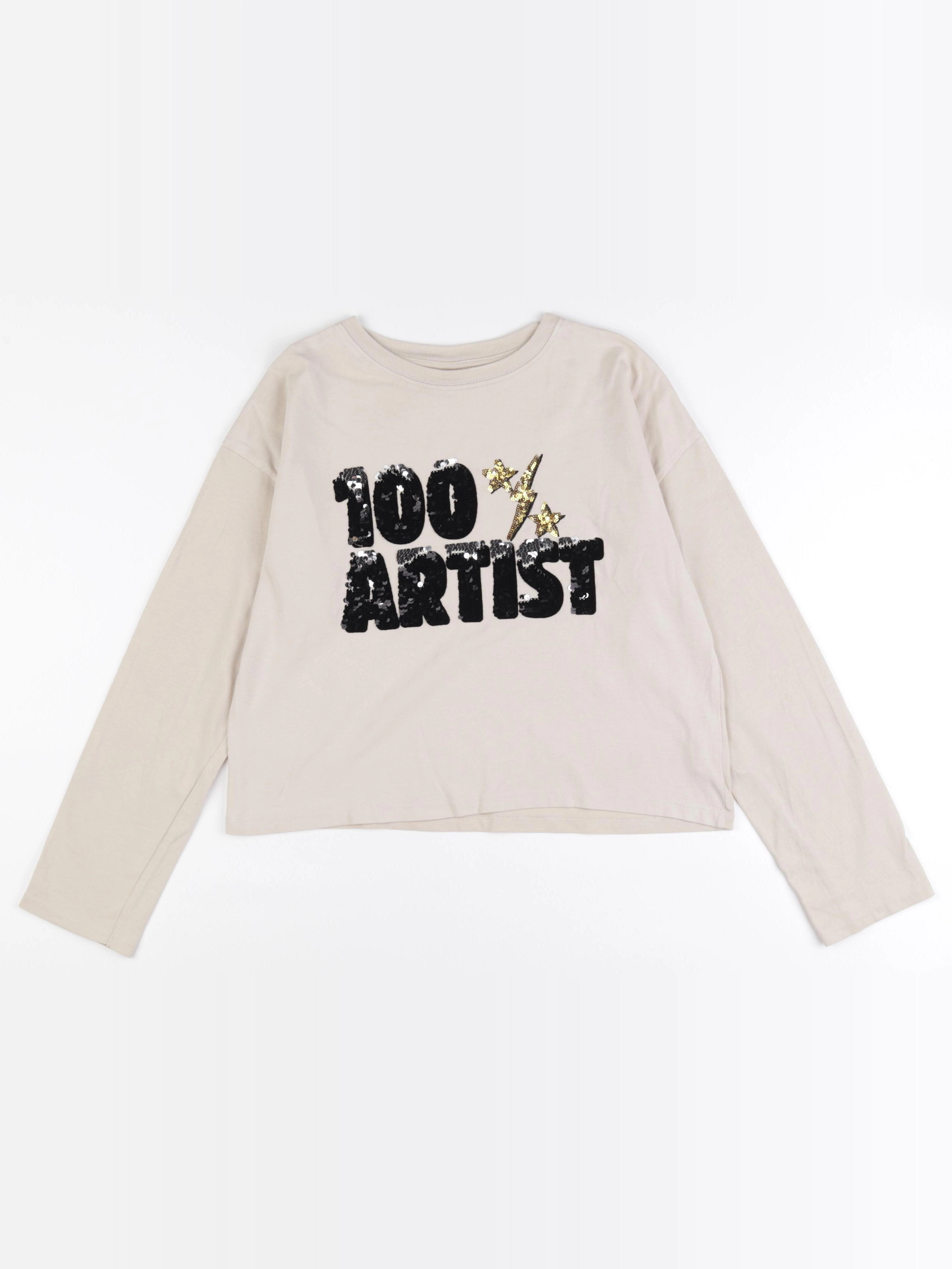 Zara - tee-shirt beige - 13/14 ans