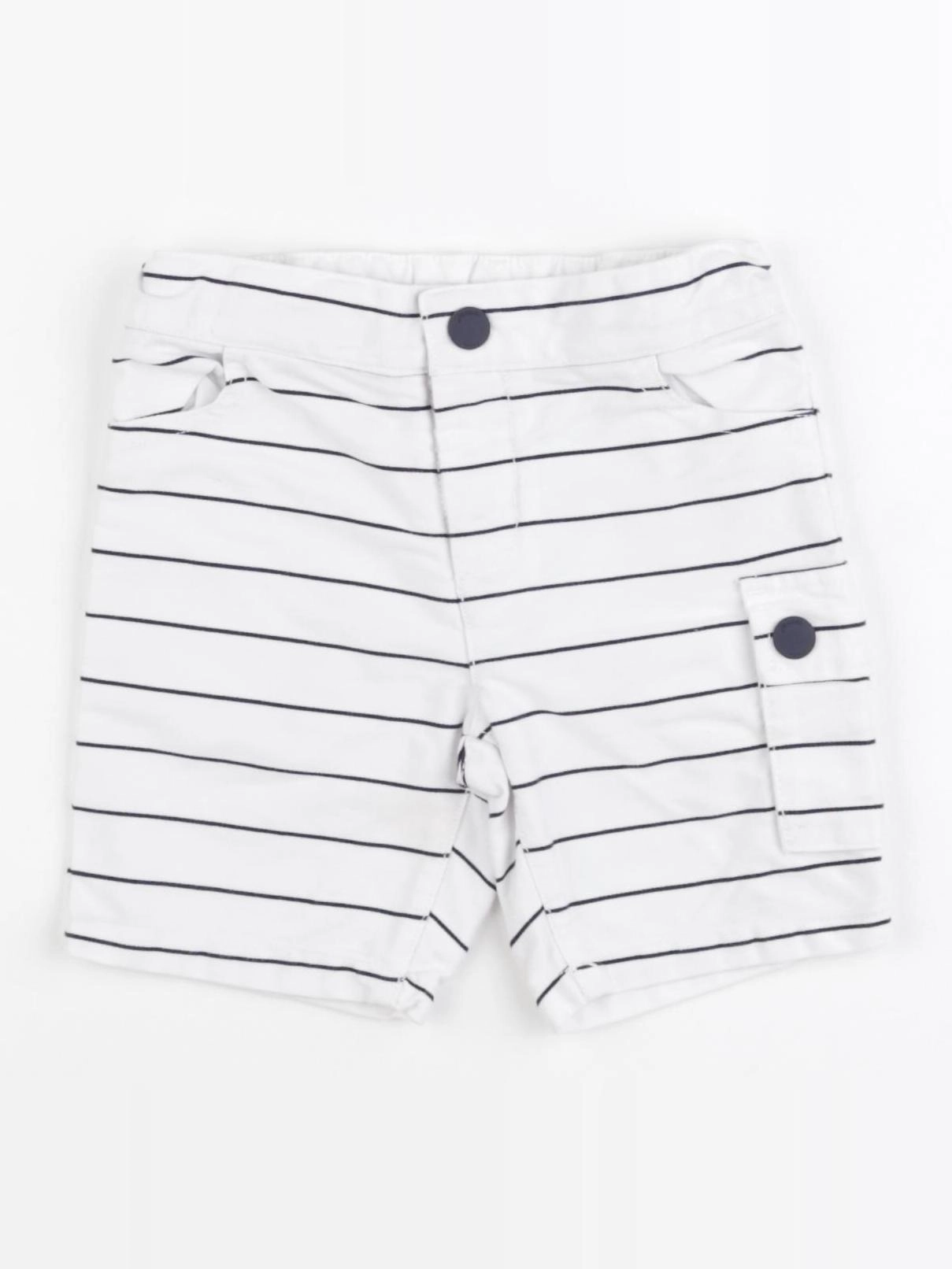 Jacadi - short blanc, bleu - 18 mois