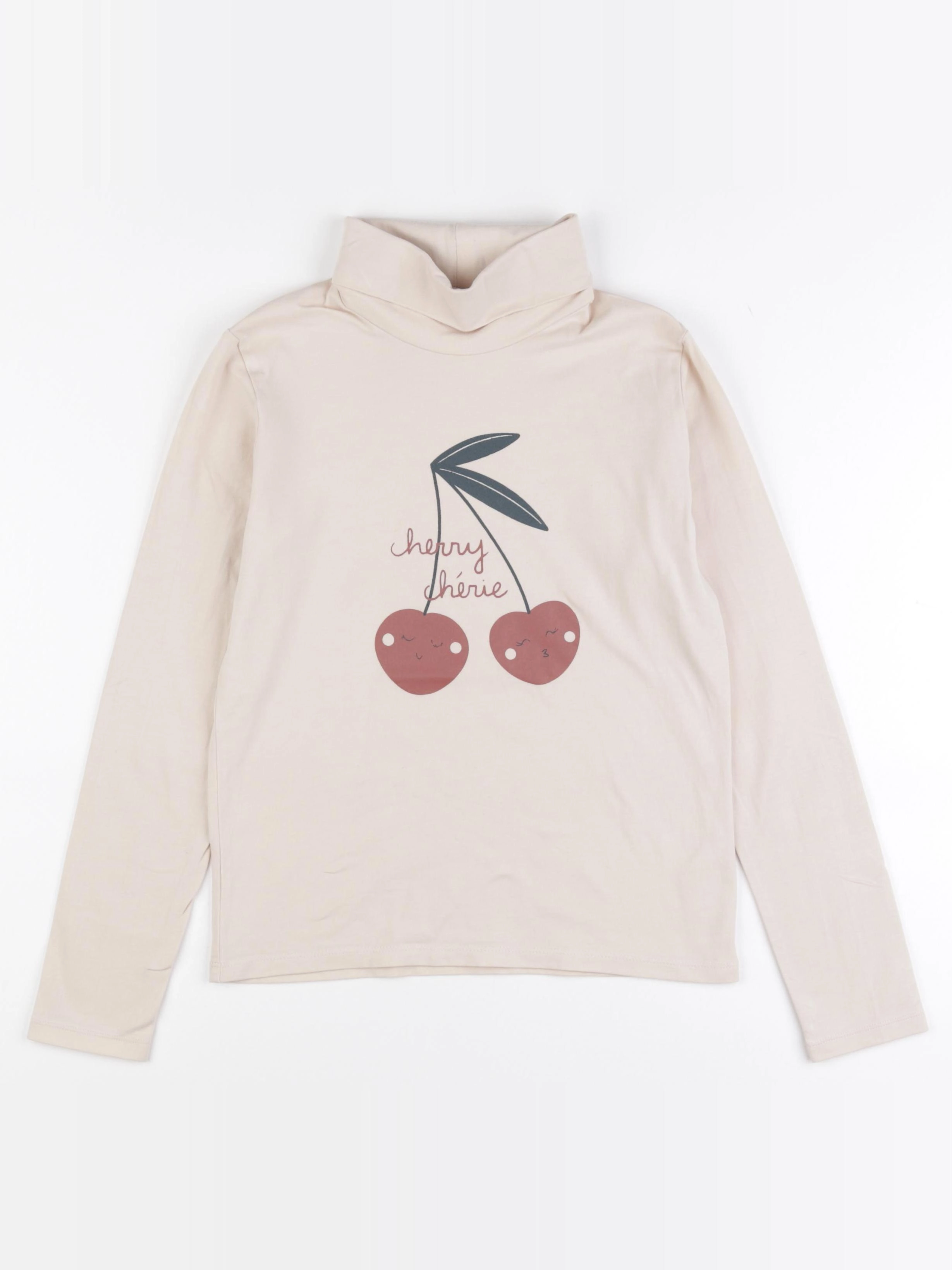 Vertbaudet - sous-pull beige - 10 ans