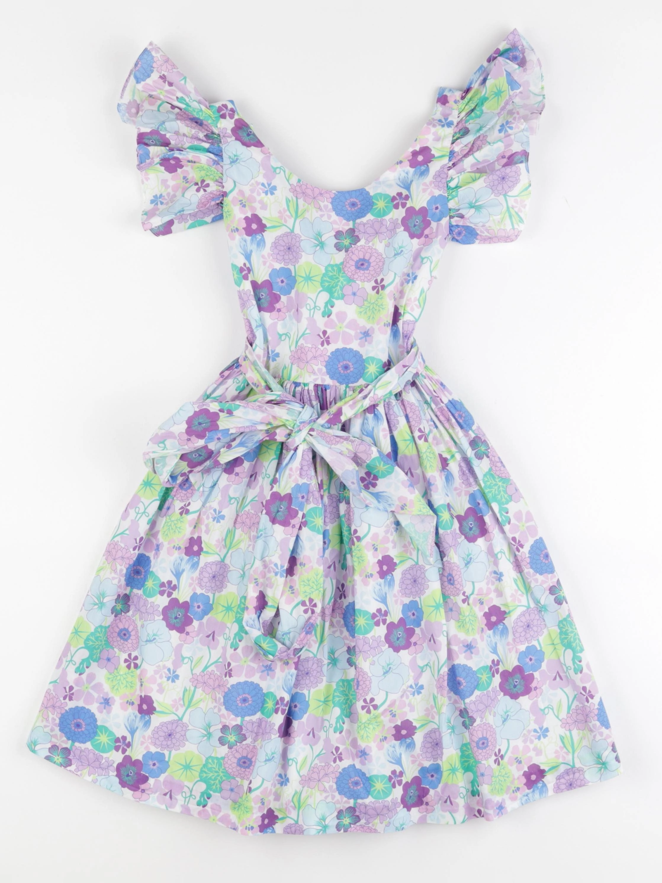 Jacadi - robe liberty violet, bleu - 8 ans