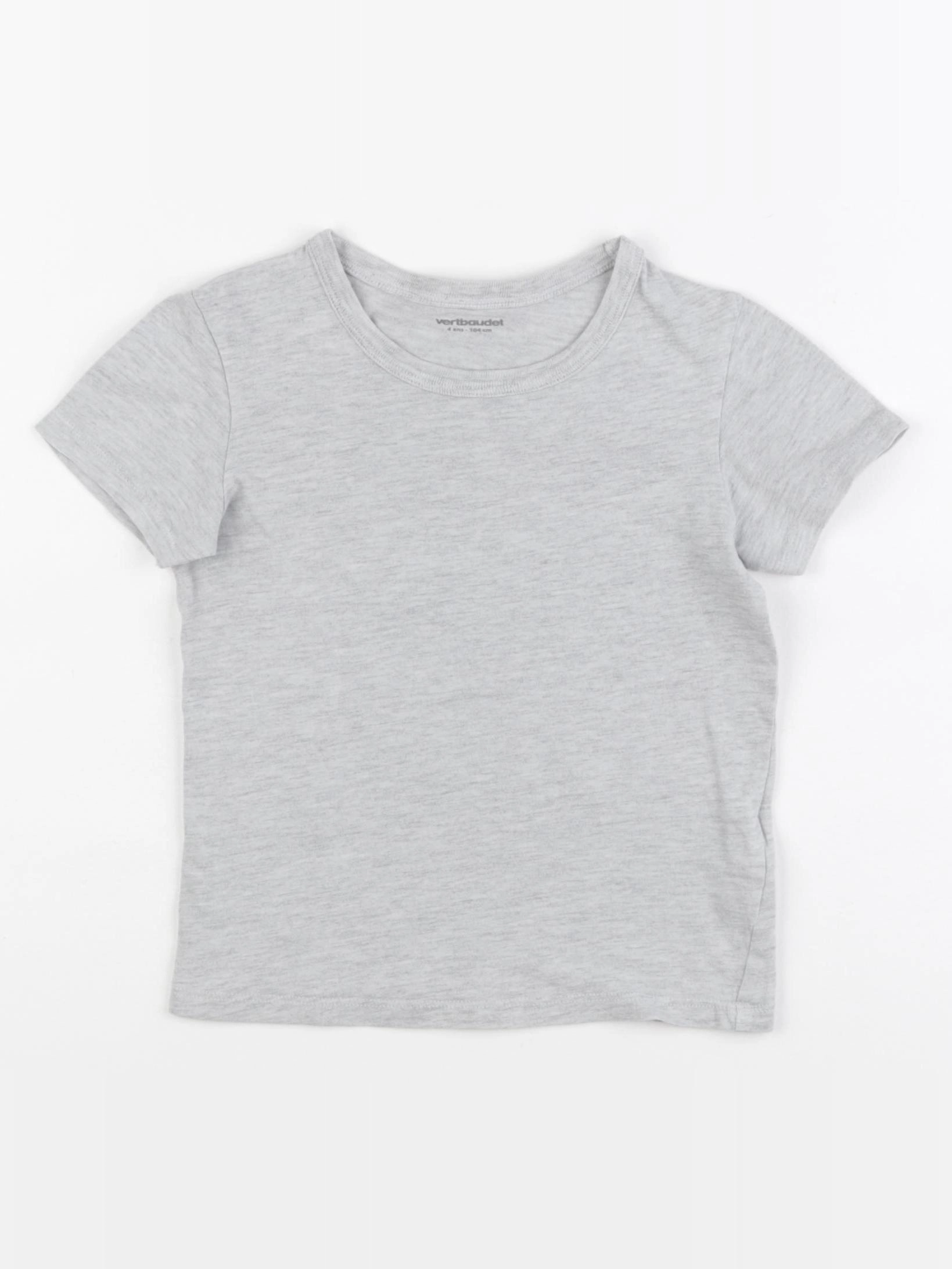 Vertbaudet - tee-shirt gris - 4 ans