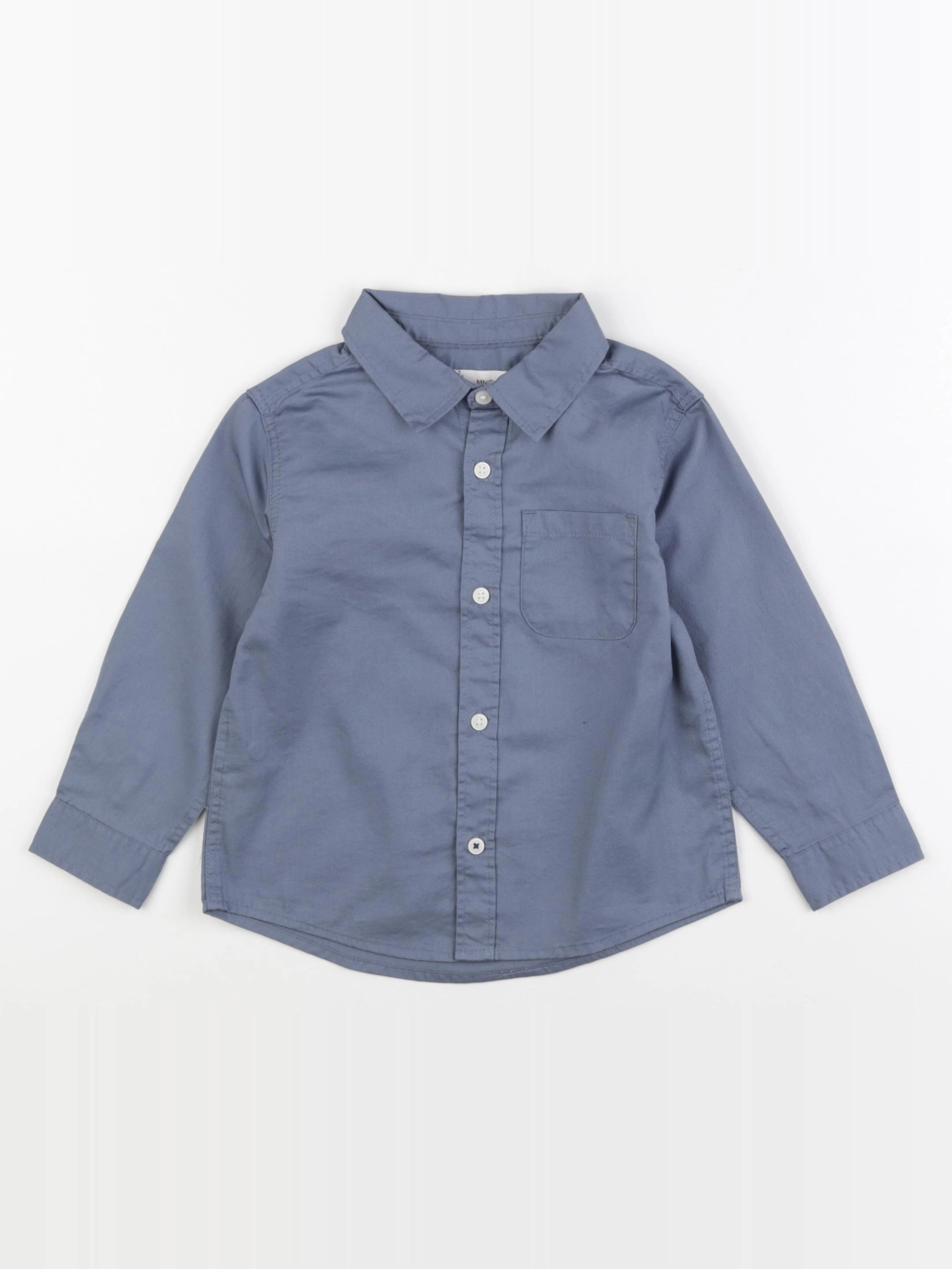 Mango - chemise bleu - 2/3 ans