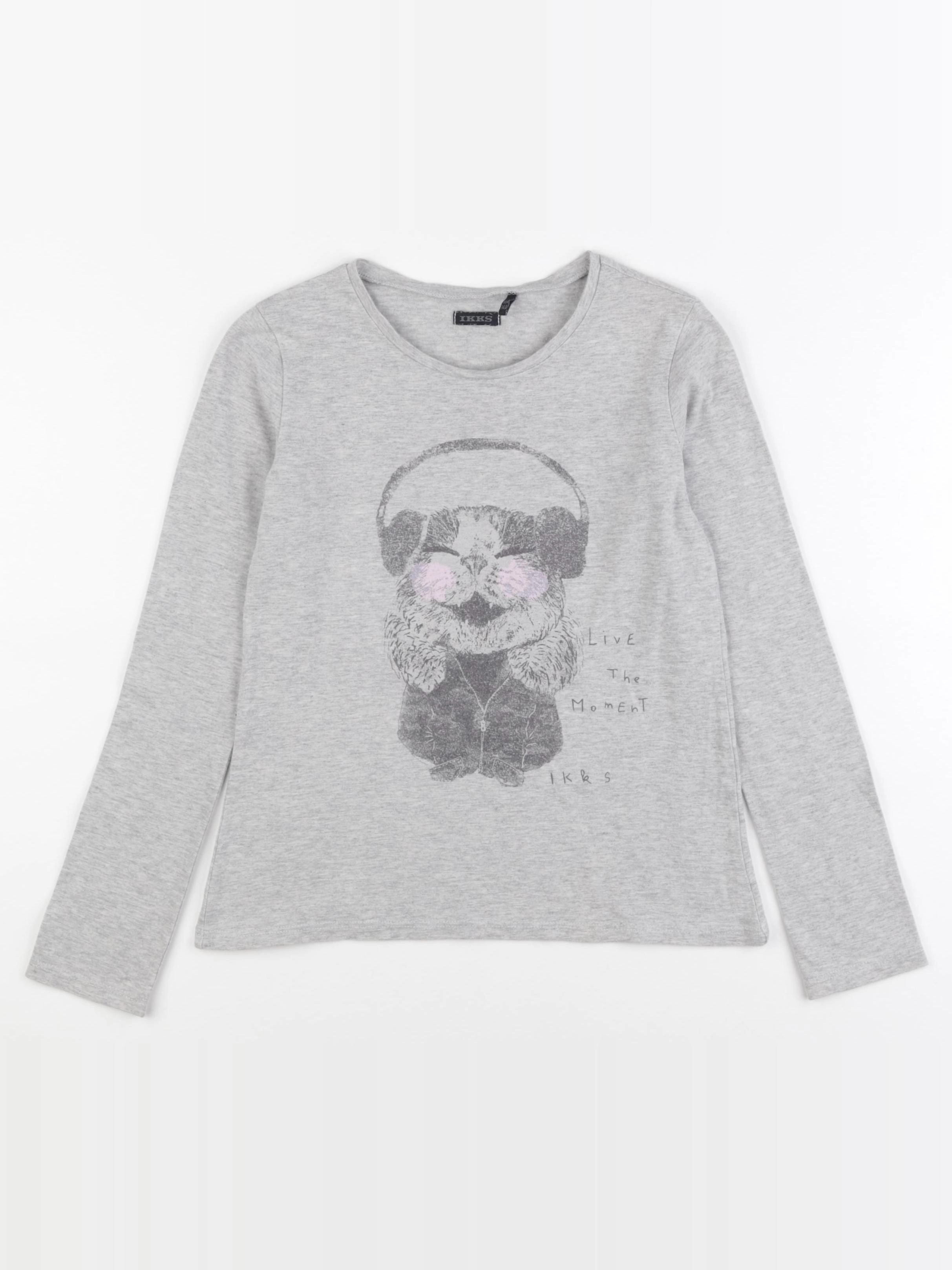 IKKS - tee-shirt gris - 10 ans