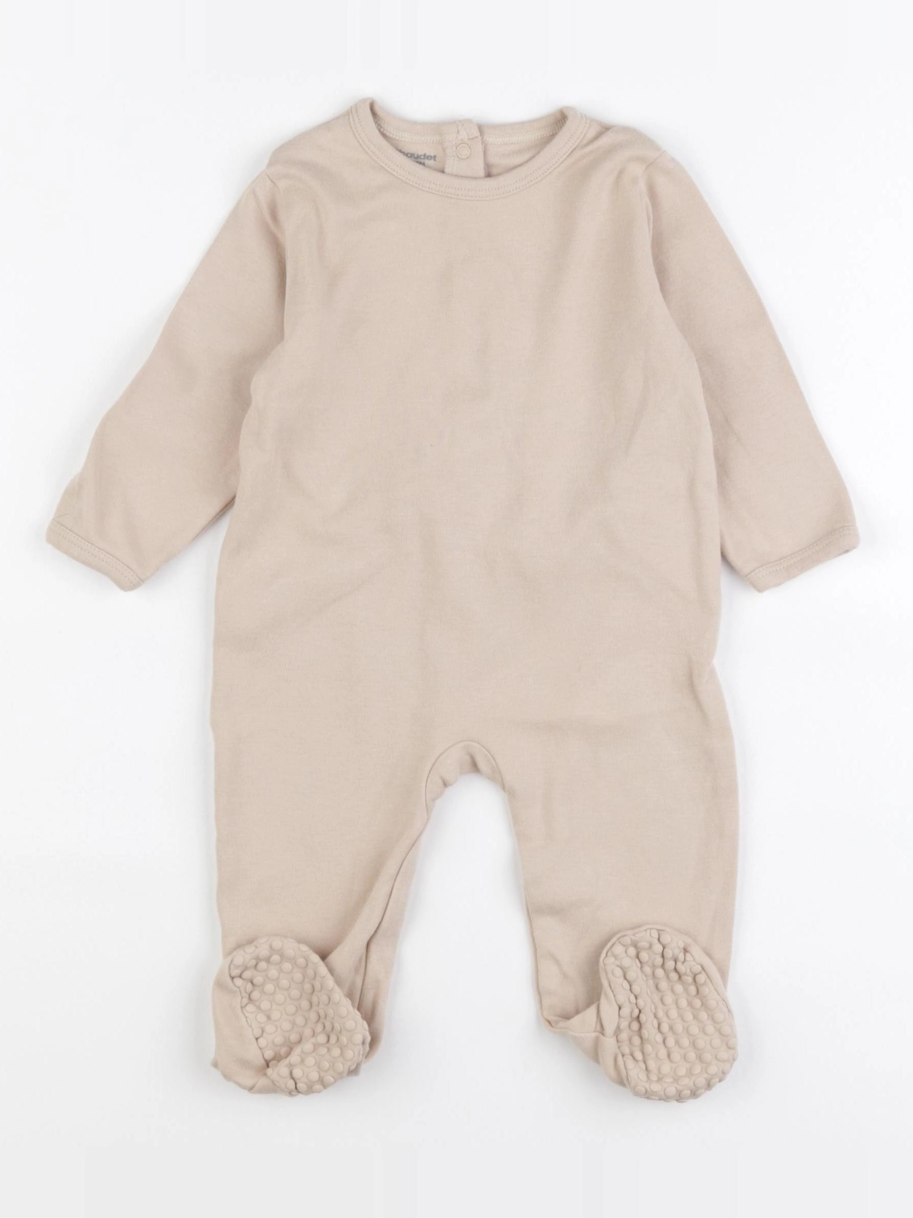 Vertbaudet - pyjama coton beige - 12 mois