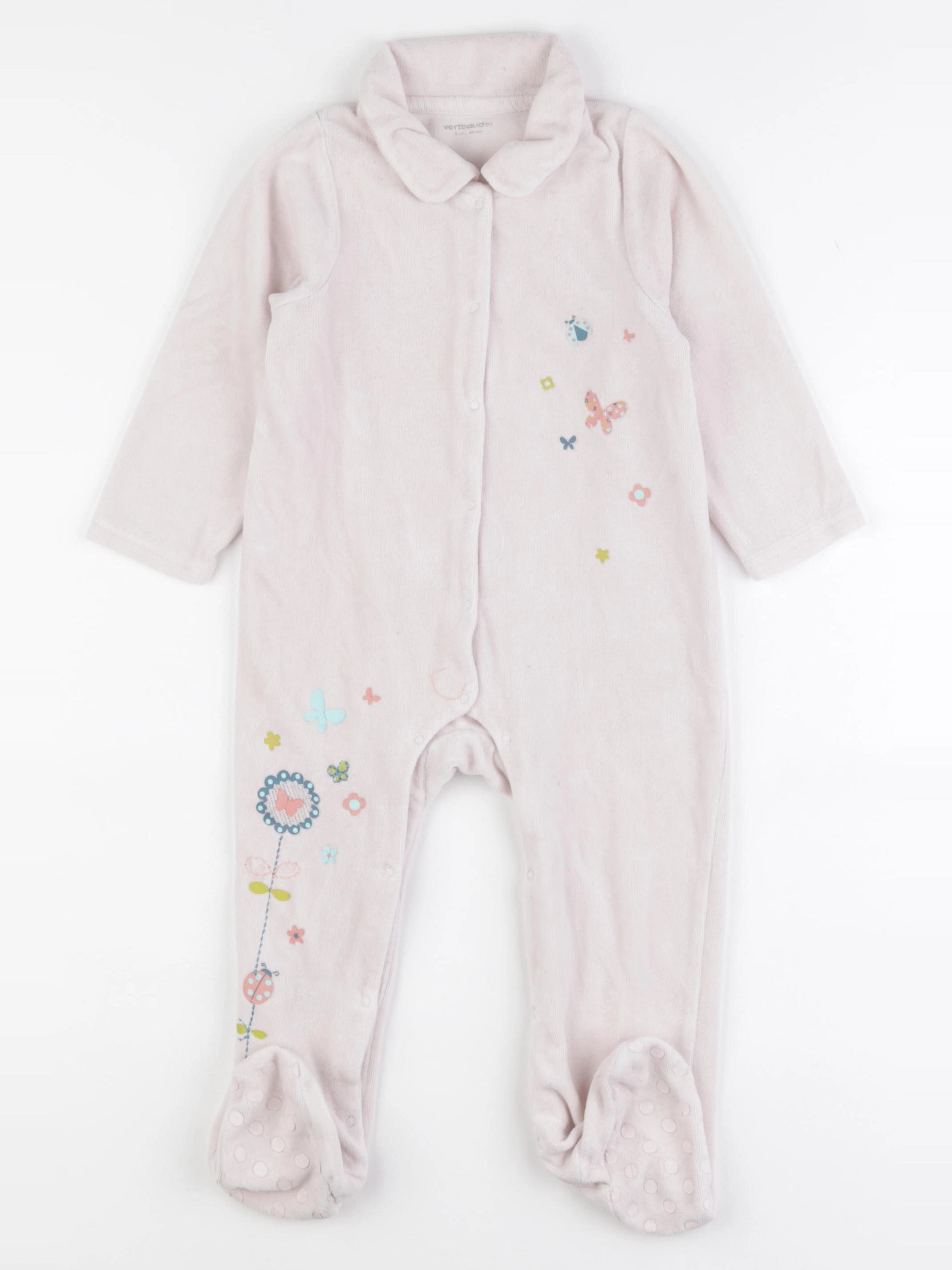 Vertbaudet - pyjama velours rose - 2 ans