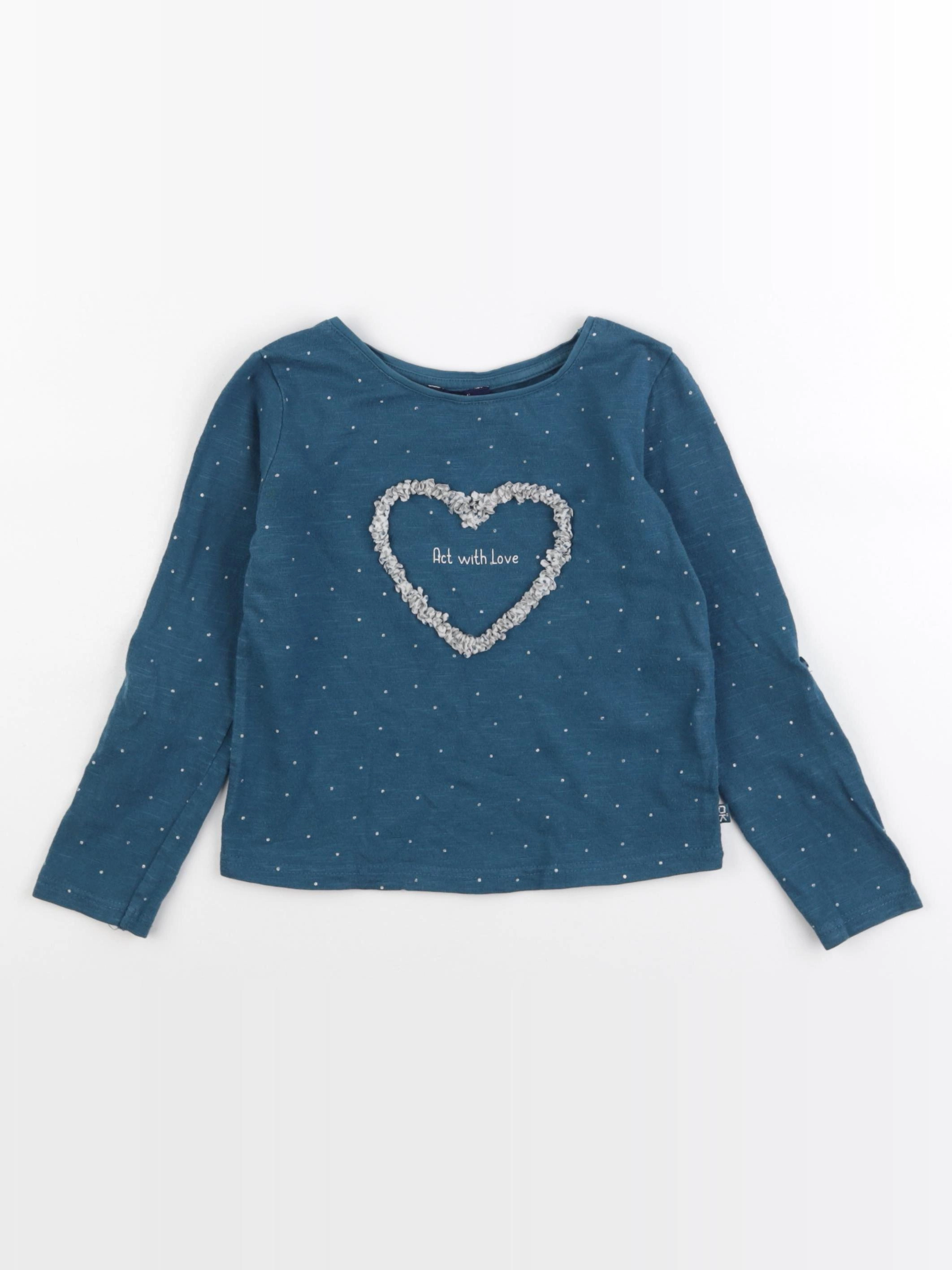 Okaidi - tee-shirt bleu - 4 ans