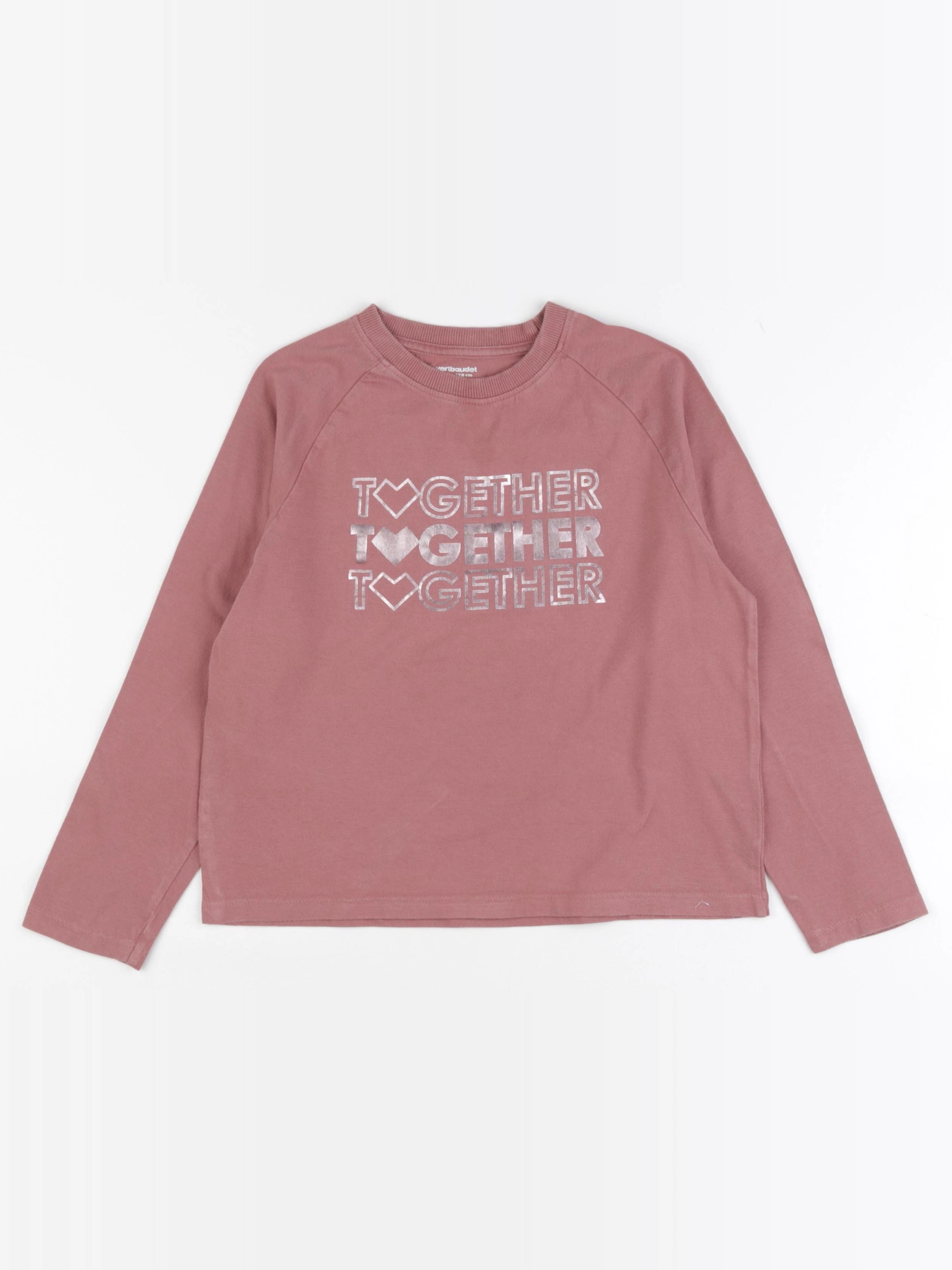 Vertbaudet - tee-shirt rose - 8 ans