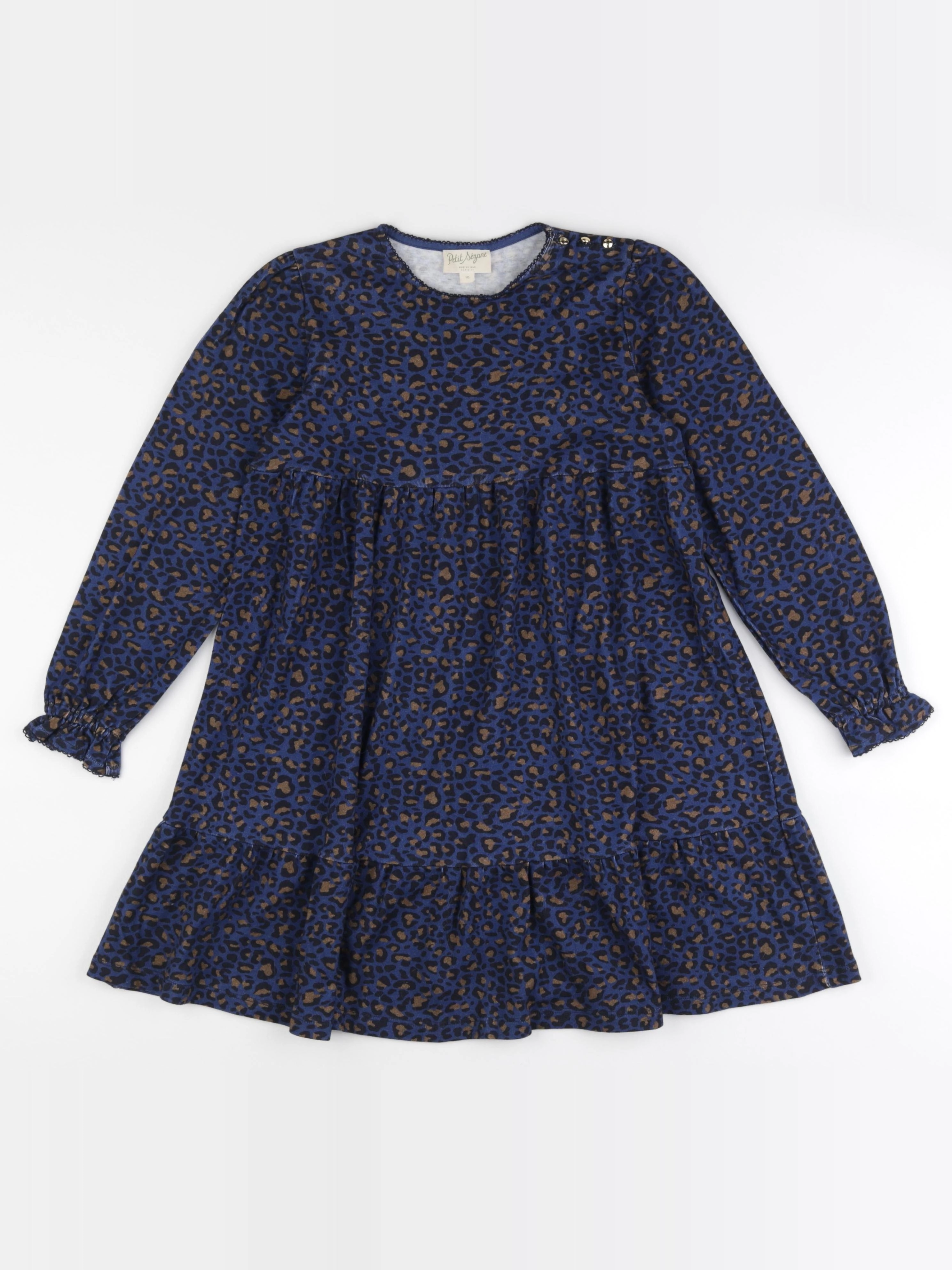 Petit Sézane  - robe bleu, marron - 10 ans