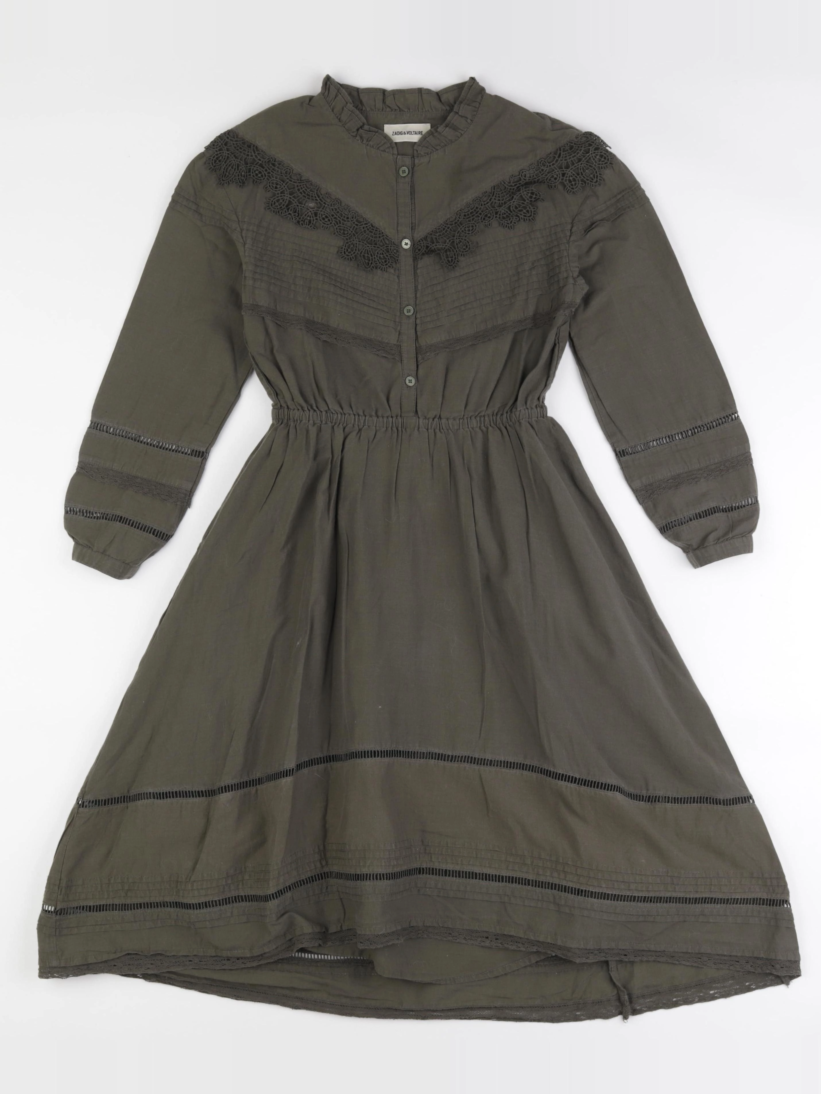 Zadig & Voltaire - robe vert - 8 ans