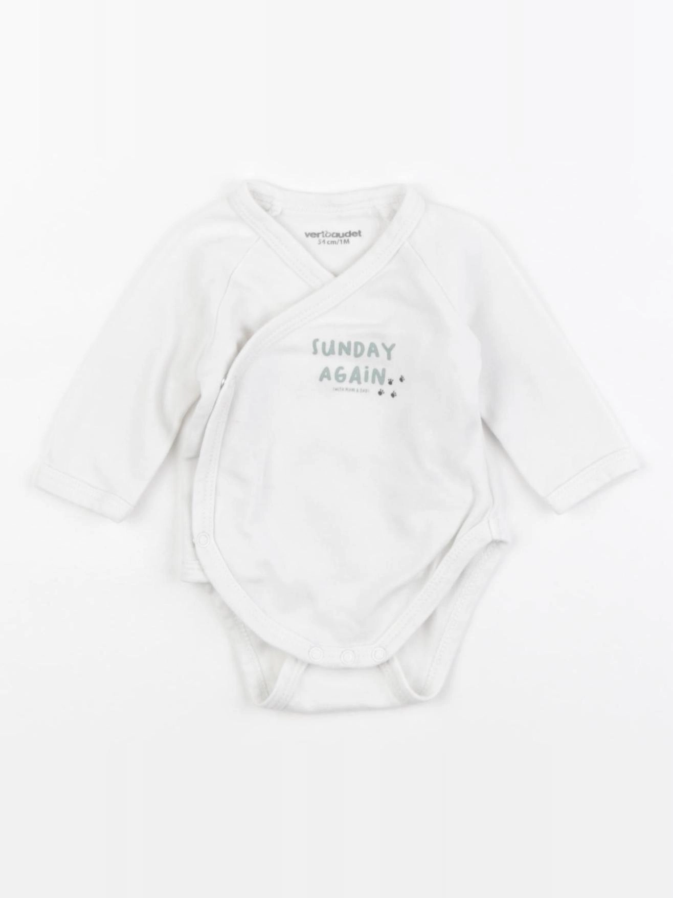 Vertbaudet - body blanc - 1 mois