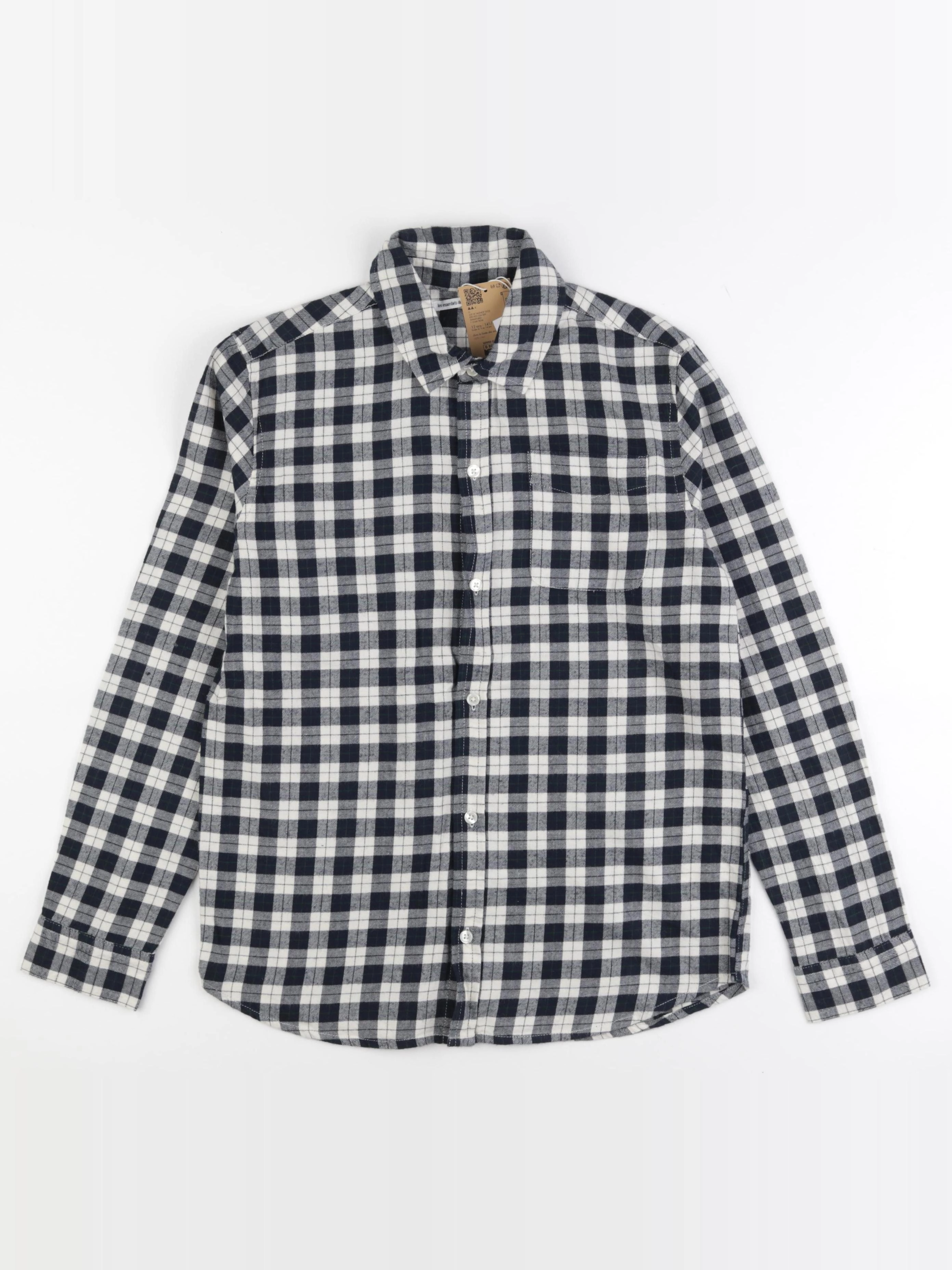 Monoprix - chemise beige, noir - 12 ans