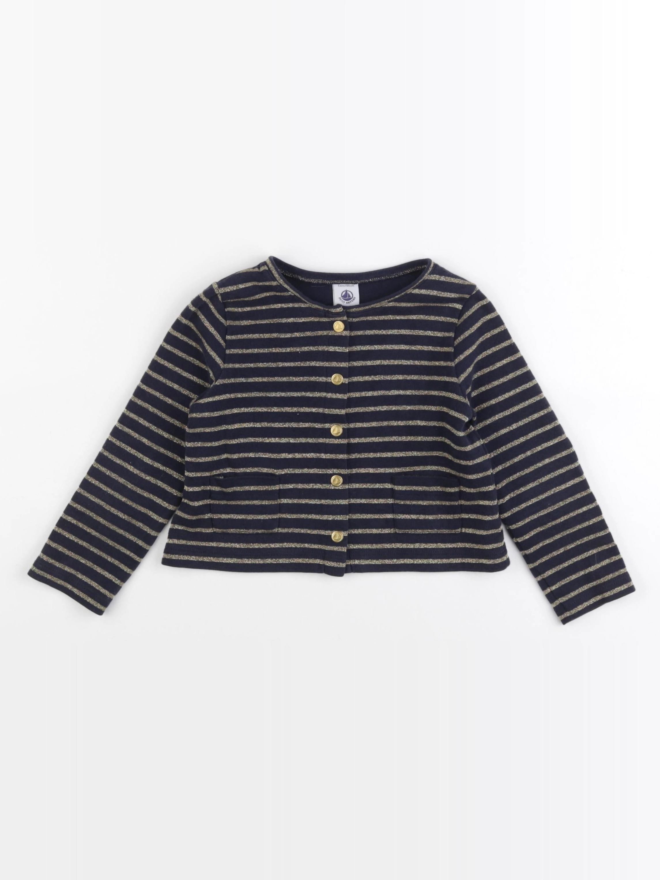 Petit Bateau - sweat bleu - 4 ans