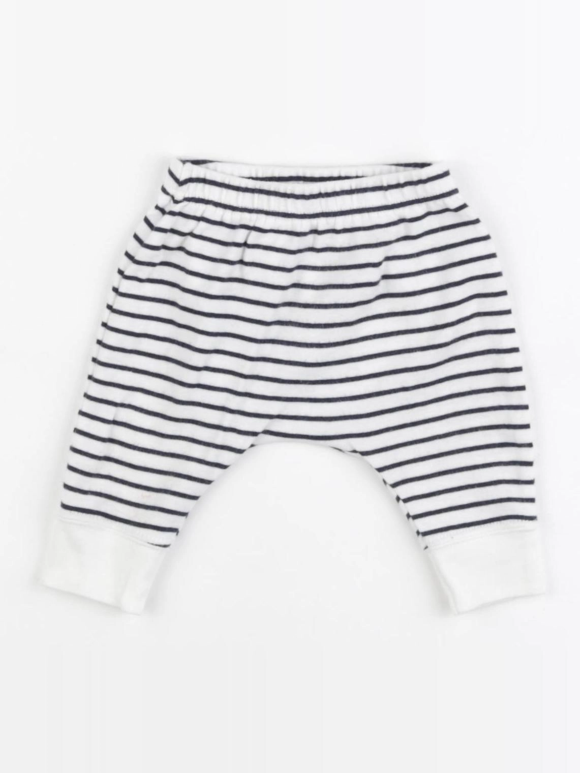 Petit Bateau - sarouel bleu - 0 mois