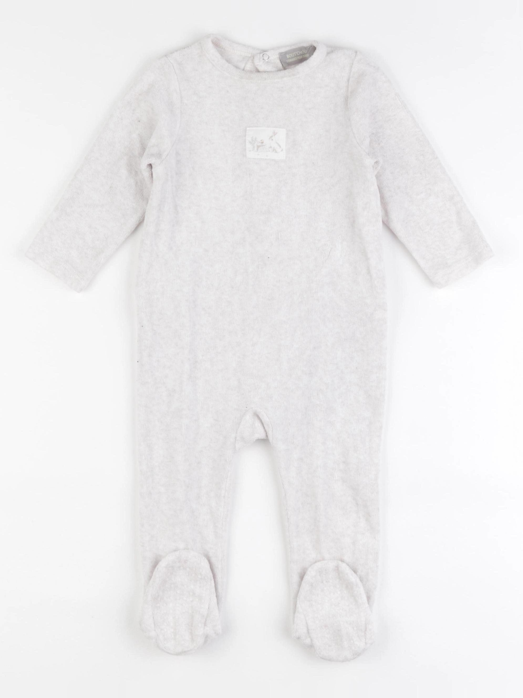 Boutchou - pyjama velours beige - 12 mois