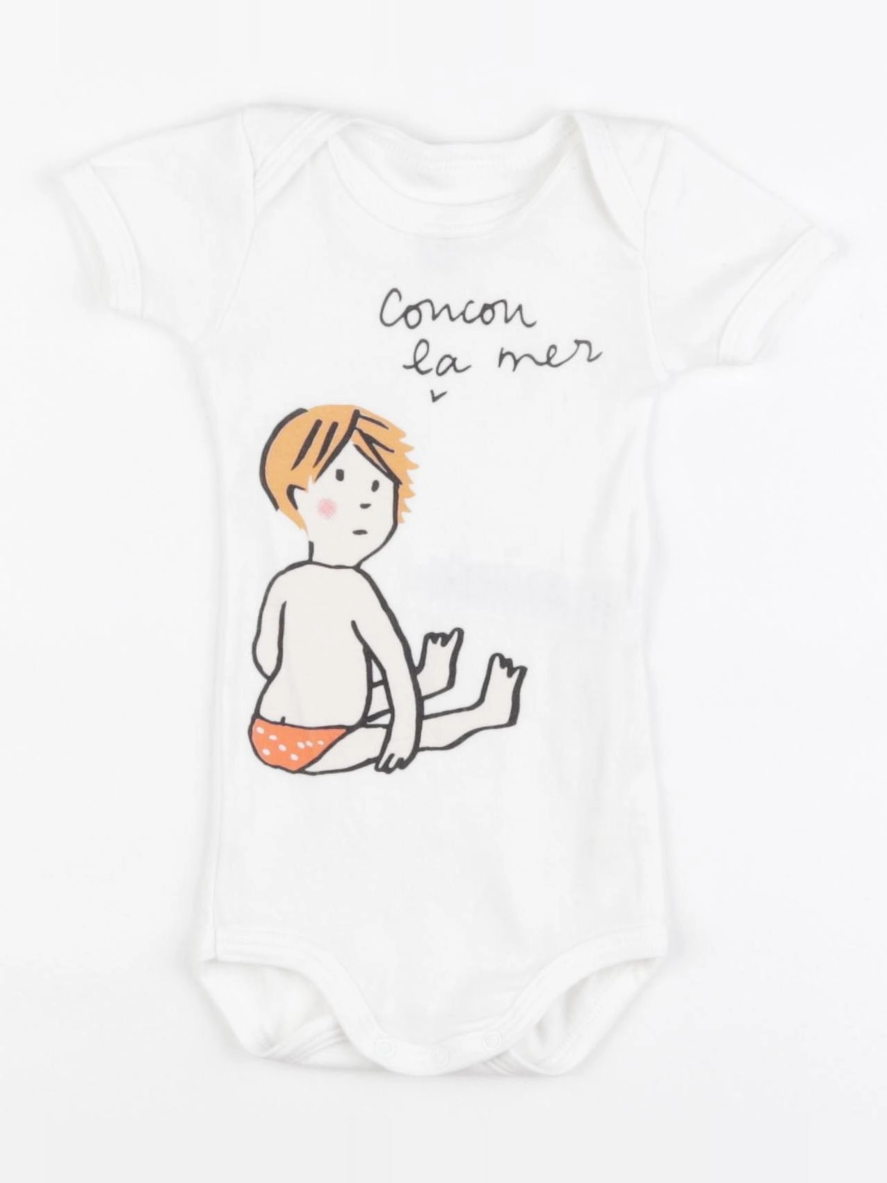 Petit Bateau - body blanc - 6 mois